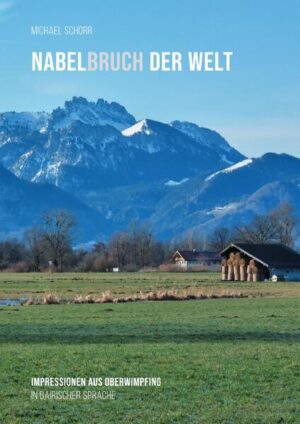 Die Oberwimpfinger empfinden ihr Dorf im Chiemgau als Nabel der Welt. Die Nabelschau zeigt Schwachstellen, die „Bruchpforten“, von denen aus sich Blähungen Bahn brechen nach außen, zur „Welt“. Dies ist eine kleine Sammlung bairischer Texte, alle inspiriert von mundartlichen Begegnungen mit „Ureinwohnern“ und geprägt von deren Blödel- und Frotzelsucht als Reaktion auf die „Zustände“. Aus der subkulturellen Stammtischperspektive und in deren einfacher bis verquerer Sprechsprache erscheint die Welt gelegentlich in wortspielerischer Weise verzerrt. Auf Wunsch ist auch eine Übersetzung ins Hochdeutsche beim Autor abzurufen.