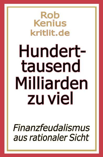 Alle Macht geht vom Geld aus. Oder? Es ist leider so. Und warum? Weil das Geld eine globale Macht entwickelt hat. Und wie funktioniert die feudale Finanzmacht? Die Macht des Geldes kommt aus einer verschwommenen Ideologie. Jede Ideologie wird am besten dadurch bekämpft, dass wir nicht mehr an sie glauben. Dieses Buch zerstört den Glauben an die Ideologie des Geldes im 21. Jahrhundert und ersetzt diesen Glauben durch Wissen über Zahlen und Mengen und über die Bewegung von Milliarden. Das Wissen, das wir über Geld und seine Macht haben sollten, ist viel einfacher als die komplizierte Ideologie der Finanzwelt, wonach Geld der höchste Wert für alle Entscheidungen ist und die Lösung für alle Probleme, sowohl in Wirtschaft und Politik als auch im Privaten. Diese Ideologie des Geldes ist falsch, sie wird widerlegt durch ein paar Fakten, die man an einer Hand aufzählen kann. Es handelt sich um einfache Zahlen und ihre Relationen. Geld ist an erster Stelle eine Zahl. Eine Zahl auf Münzen, Scheinen, Konten, Bildschirmen und in digitalen Medien. Zahlen lügen nicht. Wir können sie erkennen und vergleichen. Die wichtigste Zahl ist die globale Geldmenge: Es sind, grob geschätzt, hunderttausend Milliarden zu viel! Der Autor Rob Kenius hat Physik studiert und sieht sich in der Tradition der Naturphilosophen: Erkenntnis kommt nur aus der Realität, nicht aus Glauben und Ideologie. Die Physik verfolgt ein einfaches Prinzip: Sie beschreibt Realität mit Zahlen und deren Relationen. Diese Methode passt genau auf die Finanzwelt und entzaubert die feudale Macht des Geldes durch Wissen über einfache, direkte Zusammenhänge. In diesem Buch ist es gelungen, die abstrakte Materie dieser Zahlenwelt von fundamentaler Bedeutung, lesbar und verständlich darzustellen. Zusätzlich werden im letzten Drittel Ideen entwickelt, wie die Politik und wir alle den Finanzfeudalismus entmachten können.