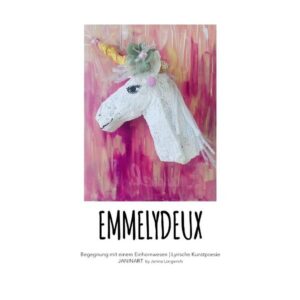 EMMELYDEUX ist eine magische Begegnung mit einem Einhorn namens Emmely auf dem Weg zu den göttlichen Gaben. LYRISCHE KUNSTPOESIE ist ein Ausdruck des spirituellen Weg des Lebens, mit all seinen Geheimnissen. Seit vielen Jahren arbeitet Janina Longerich, als Künstlerin bekannt unter JANINART, in der Kreativbranche, liebt künstlerisches Arbeiten und erfüllt sich mit diesem Publishing ihren poetischen und künstlerischen Autorentraum. Sie ist davon überzeugt, dass wir Zugang zu den Fragen und auch Antworten des Lebens finden, wenn wir uns nur über kreative und künstlerische Tätigkeiten darauf einlassen.