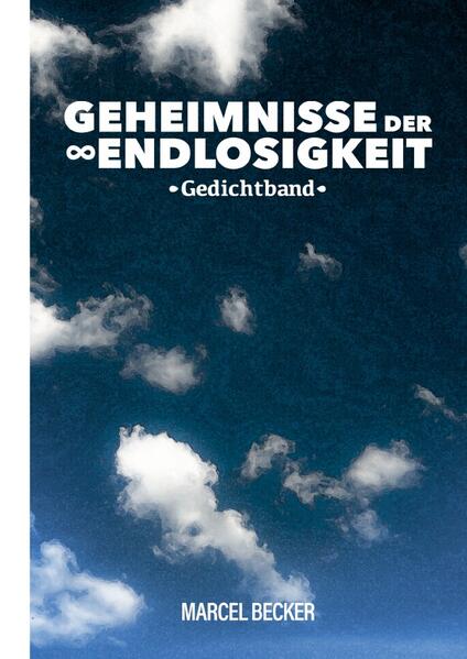 Dieser Gedichtband „Geheimnisse der Endlosigkeit” von Marcel Becker beinhaltet 120 Prosatexte in einer gesetzten Reihenfolge mit einer angedeuteten Storyline in drei Themengebieten. Bedauern, Beobachten und Besinnen. Von Thema zu Thema werfen die Gedichte Fragen auf, die sich Jugendliche und junge Erwachsene stellen oder dies aus Angst nicht können. Es geht um den Schmerz von verlorener oder unerwiderter Liebe, vom Glück in der Dankbarkeit und vor allem darum, sich selbst und seine Umwelt aus verschiedenen Perspektiven zu betrachten. Nachtrag vom Autor: Das Leben ist wertvoll. Ich danke euch allen.