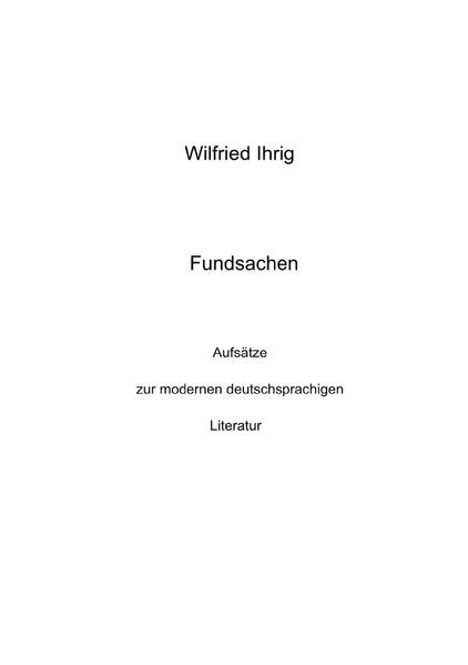 Der Band bietet Aufsätze zur modernen deutschsprachigen Literatur, darunter einen grösseren Aufsatz über B. Traven, Österreich und die Tschechoslowakei, mit einer Bibliographie, Anmerkungen zur indigenen mexikanischen Musik, Esperanto, Hofmannsthal und dem ersten Hörspiel nach einer Erzählung von Traven. Ein anderer grösserer Aufsatz deutet "die verbesserung von mitteleuropa, roman" von Oswald Wiener und den Roman "der sechste sinn" von Konrad Bayer, zwei Autoren aus der "Wiener Gruppe". Ein grösserer Aufsatz über den Berliner Admiralspalast untersucht mit bisher unbekannten Texten von Alfred Döblin und Leo Heller erstmals Texte anerkannter Autoren über diesen Vergnügungspalast, ein kleiner Aufsatz legt einen bisher unbekannten Text von Egon Erwin Kisch aus einem Urlaub auf Usedom vor. In kleineren Aufsätzen wird dargelegt, wie Friedrich Wilhelm Wagner ein Gedicht von Maler Müller verarbeitet, wie Franz Hessel ein Gedicht von Friedrich Wilhelm Wagner verwendet. Ein grösserer Aufsatz gilt dem Lyriker Wilhelm Runge, ein kleiner Aufsatz Heinrich Nowak. Einige Gedichte werden mit Interpretationen und Kommentaren dargestellt: Gedichte von Carl Einstein, Leo Heller, Ernst Wilhelm Lotz, Friedrich Eduard Moll, Alexander Roda Roda, Ernst Stadler, das älteste berlinerische Gedicht, von Adelbert von Chamisso, das berühmteste berlinerische Gedicht, von Jean de Bourgois. Die behandelten Texte sind aus Berlin, Prag, Wien, Zürich und Mexiko, sie sind expressionistisch, avantgardistisch, gesellschaftskritisch, sprachkritisch, amüsant, sie handeln von den Zwanziger Jahren, der Inflation, dem Theater und der Seefahrt, Puppen und Nutten, der Kunst und dem Untergang der Monarchie.