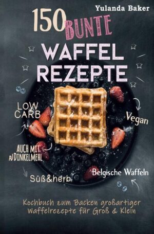 150 Bunte Waffel Rezepte von mir, Yulanda Baker, ist entstanden, weil ich Waffeln einfach liebe. Dieses Kochbuch zum Backen großartiger Waffelrezepte für Groß & Klein bietet Abwechslung, bunte Rezepte & Leckereien aus verschiedenen Ländern. Alles dreht sich rund um Waffeln. Lieber Leser & liebe Leserin, ich freue mich, dass Sie sich für mein Waffel Rezeptebuch entschieden haben und möchte mich ganz herzlich bei Ihnen bedanken. Lieben Sie Waffeln auch so sehr wie ich?Es lässt sich nicht leugnen: Ich liebe Waffeln! Den ganzen lieben Tag lang könnte ich Waffeln essen, zubereiten und an neuen großartigen Rezepten herumfeilen. Es bestehen unendliche viele Möglichkeiten, um Waffeln zuzubereiten. Die einen mögen lieber süße Waffeln und wiederum andere Menschen werden bei herben Waffelrezepten schwach.In diesem Buch finden Sie 150 verschiedene Waffelrezepte für jeden Geschmack. Es sind vor allem folgende Waffelrezepte enthalten: -Klassische Waffelrezepte süßer Art-Rumwaffeln-Französische Waffeln-Belgische Waffeln-Amerikanische Waffeln-Low Carb Waffeln-Vegane Waffeln-Herbe Waffelrezepte mit Fleisch-Herbe vegetarische Rezepte-Waffeln für Kinder-Desserts veganer Art Lasse Sie sich überraschen, was die Welt der Waffel Rezepte alles zu bieten hat. Sie reicht von süß und typisch bekannter Waffel bis hin zur außergewöhnlichen Waffel, welche sogar noch Low Carb ist. In meinem Buch finden Sie 150 bunte Waffel Rezepte, die das Lebe versüßen und auch ebenfalls für herzhaften Genuss und großartige Gaumenfreuden Sorgen. Guten Appetit & viel Vergnügen beim nachmachen! Herzlichst,Ihre Waffelliebhaberin, Yulanda Baker.