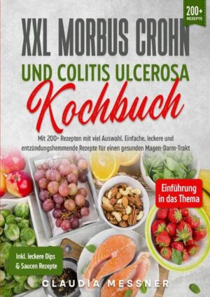 Dieses Morbus Crohn-Colitis Ulcerosa-Kochbuch ist voll von köstlichen, leicht zuzubereitenden Rezepten! Mit über 150+ Rezepten zur Auswahl, finden Sie in diesem Kochbuch bestimmt das, wonach Sie suchen... Was versteht man unter Morbus Crohn? Morbus Crohn ist eine chronische, langfristige Erkrankung, bei der sich Teile des Verdauungssystems entzünden. Es handelt sich um eine Form der sogenannten entzündlichen Darmerkrankung. Morbus Crohn tritt am häufigsten im Dünn- und Dickdarm auf, kann aber jeden Teil des Magen-Darm-Trakts betreffen, vom Mund bis zum Anus. Einige Abschnitte des Gastrointestinaltrakts können betroffen sein, während andere Teile ausgelassen werden können. & Colitis Ulcerosa? Colitis ulcerosa (UC) ist eine entzündliche Darmerkrankung. Sie verursacht Reizungen, Entzündungen und Geschwüre in der Auskleidung des Dickdarms (auch Kolon genannt). Es gibt keine Heilung, und die Symptome treten in der Regel ein Leben lang immer wieder auf. Die richtigen Behandlungen können Ihnen jedoch helfen, die Krankheit in den Griff zu bekommen. Colitis ulcerosa vs. Morbus Crohn vs. Reizdarm Andere Darmerkrankungen können einige der gleichen Symptome aufweisen. •Colitis ulcerosa betrifft nur den Dickdarm und seine Auskleidung. •Morbus Crohn verursacht zwar Entzündungen, betrifft aber auch andere Stellen im Verdauungstrakt. •Das Reizdarmsyndrom hat einige der gleichen Symptome wie CU, verursacht aber keine Entzündungen oder Geschwüre. Stattdessen handelt es sich um ein Problem mit den Muskeln in Ihrem Darm. (mehr Informationen finden Sie im Buch) Sie sind auf der Suche nach … ✅ 200+ leckere Rezepte für Morbus Crohn und Colitis Ulcerosa (u.a. Frühstück, Fischgerichte, Fleischgerichte, Salate, Suppen, Snacks und Desserts) ✅ Einführung in das Thema ✅ Den richtigen Zutaten ✅ Inklusive leckere Saucen & Dips Rezepte Leckere Gerichte und gute Anhaltspunkte gefällig? Dann greifen Sie jetzt zu!