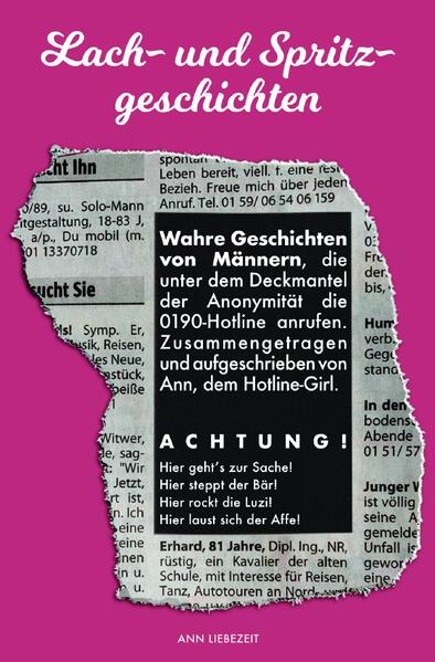 Liebe Leser und Leserinnen, mal ganz unter uns gefragt, glaubt ihr eigentlich noch an den Humbug, dass die Männer das starke Geschlecht seien? Falls ja, gibt euch dieses Buch die Möglichkeit, eure Meinung eventuell nochmal zu überdenken. Ich erzähle hier nämlich von meinem Leben als Hotline-Girl, denn ich bin die Stimme, die sich hinter der Nummer 0190-xxx „Ruf mich an“ verbirgt. Wie man im Leben dazu kommt, auf solchen Plattformen zu arbeiten, anstatt die Akademiker-Karriere durchzuziehen, die eigentlich geplant war, berichte ich Euch in allen Einzelheiten. Direkt, unverblümt und mit viel Humor könnt ihr in diesem Buch lesen, was Mannsbilder unter dem Deckmantel der Anonymität uns Hotline-Frauen so alles mitzuteilen haben. „Du lieber Himmel!“ - werdet ihr denken und euch fragen: „Wer kommt denn bitte auf so etwas?“. Ganz einfach: Männer, wer sonst?! Das Buch liefert Antworten auf Fragen, die ziemlich sicher niemand auf dem Schirm hat. Es handelt sich hierbei um ein Thema, das nicht eben mal in den Nachrichten läuft oder am Abendbrottisch diskutiert wird. Es ist ein reizvolles, beklopptes, lustiges, zum Haare raufendes Thema - ein Tabuthema. Ja, das ist es!