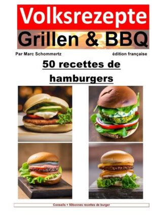 Bienvenue dans mon livre "50 Burger Recipes" de la série de livres "Grilling and BBQ People's Recipes". Je m'appelle Marc Schommertz et je ne suis pas seulement un auteur passionné, mais aussi un passionné de cuisine amateur. Dans ce livre, je voudrais vous présenter une variété de délicieuses recettes de grillades de hamburgers spécialement développées pour le grill. Les burgers sont devenus une véritable icône de la cuisine internationale au cours des dernières décennies. Créés à l'origine aux États-Unis, les burgers se sont maintenant répandus dans le monde entier et font désormais partie intégrante de tout bon plan de repas. Mais qu'est-ce qui fait un bon burger ? Quelles sont les différences entre les différents types de burgers ? Et comment arrondir parfaitement nos burgers avec les bons toppings, sauces et garnitures ? La partie principale de ce livre se compose de 50 recettes de grillades variées qui ont été spécialement développées pour le gril. Vous y trouverez des burgers classiques comme le cheese burger et le BBQ bacon burger, mais aussi des variantes créatives comme le burger suisse aux champignons ou le burger au guacamole. Chaque recette est expliquée en détail et comprend tous les ingrédients et étapes nécessaires pour préparer le burger parfait. J'espère que ce livre vous aidera à développer vos compétences culinaires et à découvrir de nouvelles saveurs sur le gril. Que vous soyez un maître du gril chevronné ou que vous fassiez vos premiers pas dans le monde des grillades, Burger Recipes vous fournira une mine d'idées et d'inspiration. J'espère que vous apprécierez lire et essayer les recettes. Laissez-vous surprendre par les saveurs et les combinaisons et profitez du monde des burgers grillés !