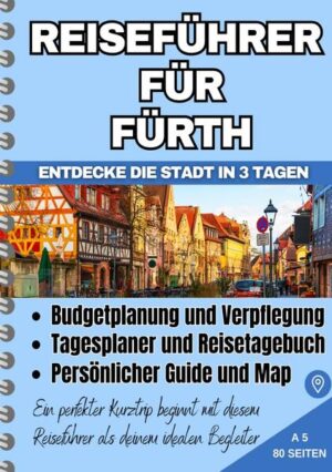 Dieser Reiseführer begleitet dich durch deinen unvergesslichen Aufenthalt in Fürth. Er unterstützt dich von der Planung bis zur Verpflegung dabei, das Beste aus deinem Besuch herauszuholen, ohne dein Budget zu strapazieren. Innerhalb von nur drei Tagen kannst du die faszinierende Geschichte, beeindruckende Sehenswürdigkeiten und lokale Spezialitäten der Stadt erleben. Lass dich von dem gut erhaltenen historischen Stadtbild, den charmanten Vierteln, den grünen Parks und den informativen Museen inspirieren und tauche in die einzigartige Atmosphäre von Fürth ein. Mit diesem Reiseführer kannst du unvergessliche Erinnerungen schaffen, während du dein Budget im Blick behältst.