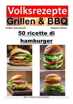 Benvenuti nel mio libro "50 ricette di hamburger" dalla serie di libri "Grilling and BBQ People's Recipes". Mi chiamo Marc Schommertz e non sono solo un autore appassionato, ma anche un appassionato cuoco per hobby. In questo libro, vorrei presentarvi una varietà di deliziose ricette per hamburger alla griglia che sono state sviluppate appositamente per la griglia. Gli hamburger sono diventati una vera e propria icona della cucina internazionale negli ultimi decenni. Originariamente creati negli Stati Uniti, gli hamburger si sono ora diffusi in tutto il mondo e sono ormai parte integrante di ogni buon piano alimentare. Ma cosa rende un buon hamburger? Quali sono le differenze tra i diversi tipi di hamburger? E come possiamo completare perfettamente i nostri hamburger con i condimenti, le salse e i condimenti giusti? La parte principale di questo libro è costituita da 50 diverse ricette per grigliate che sono state sviluppate appositamente per la griglia. Qui troverai hamburger classici come il cheese burger e il BBQ bacon burger, ma anche varianti creative come l'hamburger svizzero ai funghi o l'hamburger di guacamole. Ogni ricetta è spiegata in dettaglio e include tutti gli ingredienti e i passaggi necessari per preparare l'hamburger perfetto. Spero che questo libro ti aiuti a espandere le tue abilità culinarie e scoprire nuovi sapori alla griglia. Che tu sia un esperto maestro della griglia o che stia solo muovendo i primi passi nel mondo della griglia, Burger Recipes ti fornirà una ricchezza di idee e ispirazione. Spero che ti piaccia leggere e provare le ricette. Lasciati stupire dai sapori e dagli abbinamenti e goditi il mondo degli hamburger alla griglia!