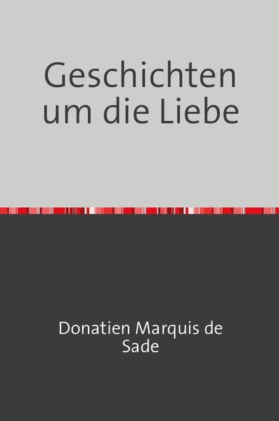 Geschichten um die Liebe heißt der Titel um die Erzählungen. Es wäre aber nicht der Marquis de Sade, wenn diese Erzählungen nicht auch Gewalt und Verbrechen beinhalten würden. Mord, Kuppelei, Vergewaltigung, Betrug, Diebstahl, und andere Absonderlichkeiten bilden den Beirahmen dieser Aufzeichnungen. Ein prüde Ehefrau entpuppt sie als Edel-Kurtisane im Bordell, eine ahnungslose, naive Jungfrau fällt auf einen Halunken rein, der ihre Barschaft und kostbare Geschenke nebst ihrer Jungfernschaft raubt, ein Betrüger wird selbst betrogen, eine Frau und Mutter hat zwei Menschen auf den Gewissen wegen einer verschmähten Liebe, ein Gatte täuscht sich und statt eines Nebenbuhler bringt er seine eigene Geliebte um, alte Männer und junge Frauen stellen die erweitere Thematik dieses Buches dar. Neun Erzählungen in zum Teil bizarren Rahmen.