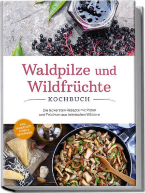 Waldpilz- und Wildfrüchte-Rezepte: Leckere, kreative und abwechslungsreiche Genuss-Ideen für Schätze aus Wald und Wiese Blau leuchtende kleine Heidelbeeren im Unterholz, fröhlich rote Hagebutten, die den Wegesrand säumen, oder herrliche Steinpilze im herbstlichen Wald – wer es einmal selbst probiert hat, der weiß: Selbst geerntet schmeckt alles doppelt so gut. Und da die Natur großzügig ist und reichlich gibt, können Sie Tag für Tag aufs Neue von ihrem Reichtum profitieren und was Sie aus den gesammelten Köstlichkeiten so alles zaubern können, zeigt Ihnen dieses ganz besondere Rezeptbuch. Frisch, frei von Konservierungsstoffen oder Pestiziden, kostenlos und abwechslungsreich: Das alles sind die vielfältigen Pilze, Beeren, Früchte & Co., die Sie in heimischen Wäldern oder auf Wiesen sammeln können. Darüber hinaus gibt’s statt hektischem Supermarktbesuch einen entspannenden Spaziergang und Sie entwickeln ein Bewusstsein für den kostbaren Reichtum der Natur. Grund genug also, öfter mal die selbst gepflückten Schätze auf den Teller zu bringen, und hier sind der Fantasie keine Grenzen gesetzt. Ob Flammkuchen mit Pfifferling, Mirabellen-Frühstücksgelee oder Coq au Vin mit Reifpilz – entdecken Sie eine Riesenauswahl an leckeren Ideen für die unterschiedlichsten Naturgeschenke, bei der Fleisch- und Fischfans, Veggies und Naschkatzen gleichermaßen auf ihre Kosten kommen. Von raffinierten Suppen und Salaten über herzhafte Hauptspeisen bis hin zu Snacks und Desserts entdecken Genießer hier jeden Tag neue Inspirationen, bei denen die kleinen Kostbarkeiten zum großen Star werden. Pilzesammeln und Beerenputzen trauen Sie sich nicht zu? Keine Sorge! Sie finden all die Leckereien auch im gut sortierten Handel und können sich den Geschmack der wilden Natur so ganz mühelos und sicher in die Küche holen. Pfiffige Frühstücks-Ideen: Mit Kräutersaibling-Brot, Himbeeren-Porridge, herzhaftem Parasole-Brotaufstrich oder Pfifferling-Rührei mit Speck und Zwiebeln starten Sie naturnah in den Tag. Salate, Suppen & Snacks: Leichte Mahlzeiten oder Vorspeisen wie bunter Schafspilze-Salat, Holunderbeer-Suppe, Austernpilz-Nuss-Eintopf in Weißwein oder Wilde-Erdbeere-Milchbrötchen sorgen für einzigartig intensives Aroma. Herzhaft & deftig: Fleisch- und Fischgerichte wie Himbeer-Wildschweinbraten in Portwein, Edel-Reizker-Pilzpfanne mit Hähnchen und Zwiebeln, Lachsfilet mit Pfifferling in Kokosmilch oder Egerling-Käse-Filet machen rundum satt und zufrieden. Vegetarisch-vegane Köstlichkeiten: Bei schneller Pilzpfanne mit Nudeln, Mirabelle-Birnen-Gratin, Reisauflauf mit Maipilz oder würziger Knoblauchschwindling-Rahmsauce ist für jeden Geschmack etwas dabei. Drinks, Desserts & Dips: Sorgen Sie mit Wilde-Johannisbeere-Gin, Sanddorn-Pralinen, süßem Steinpilz-Soufflé oder fruchtigem Blaubeer-Ketchup für raffinierte Abwechslung und besondere Genuss-Momente. Lassen Sie sich von diesem Buch inspirieren, den Geschmacks-Stars aus Wald und Wiese die Bühne zu überlassen, und entdecken Sie die große Vielfältigkeit der kleinen Leckereien. Für besonders Gesundheitsbewusste hält zudem der Bonusteil verführerische Rezeptideen wie Schnitzel aus Austernpilzen, Zunderschwamm-Pilzpulver oder knackiger Rucolasalat mit Eichhase bereit.