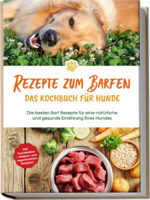 Barf-Rezepte für Hunde: Artgerechte, nährstoffreiche und naturnahe Fütterung für umfassendes Wohlbefinden Ihres vierbeinigen Freundes Ihr Hund ist Ihr bester Freund und so wollen Sie natürlich auch beim Futter nur das Beste für ihn. Das hat hier definitiv Mutter Natur im Angebot und mit Barfen bieten Sie Ihrem Liebling genau das: Hochqualitative Hundeschlemmerei nach dem Vorbild der Natur, und wie das im Alltag ganz mühelos klappt, zeigt Ihnen dieses Rezeptbuch! Zusatzstoffe, Konservierungsmittel oder minderwertige Fleischabfälle: In herkömmlichem Hundefutter findet sich oft allerhand, was Sie sich weder auf Ihren eigenen Teller noch in den Napf Ihres Hundes wünschen. Schlechtes Futter begünstigt zahlreiche Krankheiten und Unverträglichkeiten, doch zum Glück sind Sie darauf nicht angewiesen! Denn mit Barfing steht Ihnen eine kinderleichte Ernährungsvariante zur Verfügung, die Ihren Liebling optimal mit allem versorgt, was er für ein gesundes Hundeleben benötigt. Reichlich Fleisch, vieles davon roh, dazu ausgesuchte Gemüse-, Öl- oder Saatensorten - mehr braucht es nicht für eine ausgewogene Schlemmermahlzeit und dank unkomplizierter Rezepte ist die auch im Handumdrehen fertig. Ist rohes Fleisch nicht riskant? Keine Sorge! Denn dieses Buch versorgt Sie nicht nur mit leckeren Rezepten für jeden Hundegeschmack, sondern informiert Sie auch verständlich und kompakt darüber, worauf es bei Zubereitung & Hygiene wirklich ankommt und welche Köstlichkeiten bedenkenlos im Napf landen dürfen. Fischige Leckereien: Ob Zucchini und Lachs, Fisch und Ei, Kabeljau und Sesam oder Seehecht und Spinat, zu einer feinen Fischmahlzeit sagt Ihr Liebling sicher nicht nein. Volle Fleisch-Vielfalt: Süßkartoffeln und Muskelfleisch, Pansen mit Kalbsbrust, Huhn mit Fett und Algen oder Knochensuppe entsprechen optimal den Instinkten und Bedürfnissen Ihres Hundes. Spezielle Ernährung: Bei Reh und Nudeln, Hühnerfleisch mit Spirulina, Linseneintopf oder Muskelfleisch bei Übergewicht ist auch für Welpen, kranke Hunde oder vegetarische Ernährungsvorlieben reichlich Auswahl geboten. Außergewöhnliche Leckerbissen: Mit selbstgemachten Leckerlis wie Honig-Bananen-Snack, Thunfisch-Drops oder der Geburtstagstorte machen Sie Ihrem besten Freund eine ganz besondere Freude und feine Smoothies wie Hühnerherzen-Smoothie bringen zusätzliche Abwechslung in den Napf. Mit diesem Buch stellen Sie die Ernährung Ihres Hundes ganz einfach auf „natürlich“ um und tun der Gesundheit Ihres Tieres langfristig einen riesigen Gefallen. Ob Sie komplett auf Fertignahrung verzichten, bisheriges Futter ergänzen oder einfach nach ein paar ganz besonderen Leckerbissen suchen möchten - hier werden Sie in jedem Falle fündig.