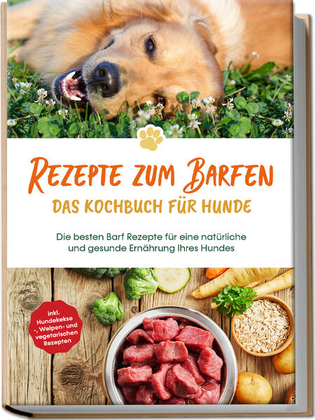 Barf-Rezepte für Hunde: Artgerechte, nährstoffreiche und naturnahe Fütterung für umfassendes Wohlbefinden Ihres vierbeinigen Freundes Ihr Hund ist Ihr bester Freund und so wollen Sie natürlich auch beim Futter nur das Beste für ihn. Das hat hier definitiv Mutter Natur im Angebot und mit Barfen bieten Sie Ihrem Liebling genau das: Hochqualitative Hundeschlemmerei nach dem Vorbild der Natur, und wie das im Alltag ganz mühelos klappt, zeigt Ihnen dieses Rezeptbuch! Zusatzstoffe, Konservierungsmittel oder minderwertige Fleischabfälle: In herkömmlichem Hundefutter findet sich oft allerhand, was Sie sich weder auf Ihren eigenen Teller noch in den Napf Ihres Hundes wünschen. Schlechtes Futter begünstigt zahlreiche Krankheiten und Unverträglichkeiten, doch zum Glück sind Sie darauf nicht angewiesen! Denn mit Barfing steht Ihnen eine kinderleichte Ernährungsvariante zur Verfügung, die Ihren Liebling optimal mit allem versorgt, was er für ein gesundes Hundeleben benötigt. Reichlich Fleisch, vieles davon roh, dazu ausgesuchte Gemüse-, Öl- oder Saatensorten - mehr braucht es nicht für eine ausgewogene Schlemmermahlzeit und dank unkomplizierter Rezepte ist die auch im Handumdrehen fertig. Ist rohes Fleisch nicht riskant? Keine Sorge! Denn dieses Buch versorgt Sie nicht nur mit leckeren Rezepten für jeden Hundegeschmack, sondern informiert Sie auch verständlich und kompakt darüber, worauf es bei Zubereitung & Hygiene wirklich ankommt und welche Köstlichkeiten bedenkenlos im Napf landen dürfen. Fischige Leckereien: Ob Zucchini und Lachs, Fisch und Ei, Kabeljau und Sesam oder Seehecht und Spinat, zu einer feinen Fischmahlzeit sagt Ihr Liebling sicher nicht nein. Volle Fleisch-Vielfalt: Süßkartoffeln und Muskelfleisch, Pansen mit Kalbsbrust, Huhn mit Fett und Algen oder Knochensuppe entsprechen optimal den Instinkten und Bedürfnissen Ihres Hundes. Spezielle Ernährung: Bei Reh und Nudeln, Hühnerfleisch mit Spirulina, Linseneintopf oder Muskelfleisch bei Übergewicht ist auch für Welpen, kranke Hunde oder vegetarische Ernährungsvorlieben reichlich Auswahl geboten. Außergewöhnliche Leckerbissen: Mit selbstgemachten Leckerlis wie Honig-Bananen-Snack, Thunfisch-Drops oder der Geburtstagstorte machen Sie Ihrem besten Freund eine ganz besondere Freude und feine Smoothies wie Hühnerherzen-Smoothie bringen zusätzliche Abwechslung in den Napf. Mit diesem Buch stellen Sie die Ernährung Ihres Hundes ganz einfach auf „natürlich“ um und tun der Gesundheit Ihres Tieres langfristig einen riesigen Gefallen. Ob Sie komplett auf Fertignahrung verzichten, bisheriges Futter ergänzen oder einfach nach ein paar ganz besonderen Leckerbissen suchen möchten - hier werden Sie in jedem Falle fündig.