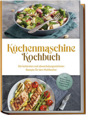 Kochbuch Küchenmaschine: Köstliche, vielfältige und unschlagbar unkomplizierte Rezepte, mit denen Sie das Maximum aus Ihrer Küchenmaschine herausholen Selbst kochen und dabei die Hauptarbeit jemandem anderen überlassen? Klingt nach einem Traum für jeden, der zwar wenig Zeit hat, aber trotzdem täglich leckeres, abwechslungsreiches und selbstgemachtes Essen auf dem Tisch haben möchte - und mit dem Team aus Küchenmaschine und diesem Kochbuch können Sie diesen Traum ganz einfach wahr werden lassen! Kochen, Braten, Rühren, Schneiden, Mixen, Pürieren oder Fermentieren: Das und noch einiges mehr haben Küchenmaschinen drauf, darüber hinaus punkten sie meist mit Slow-Cooking-Funktion und dem unschlagbaren Vorteil eines Selbstreinigungsprogramms. Für Sie bedeutet das weniger Aufwand und dafür umso mehr Zeit für Genuss - und die volle Auswahl an passenden Schlemmereien finden Sie in dieser Rezeptsammlung. Von familientauglich über gesundheitsbewusst bis hin zu deftig, sättigend, raffiniert und süß entdecken Fleisch- und Fischfans, Veggies und Naschkatzen hier jede Menge Ideen für Vorspeisen, Hauptgerichte, Snacks, Desserts, Getränke und vieles mehr. Teurer Spaß? Das muss nicht sein! Denn leistungsfähige Einsteigermodelle gibt es längst auch im günstigen Preissegment und mit den einleitenden Tipps rund um Modellwahl, Funktionen und Verwendung finden Sie ganz einfach das optimale Gerät für Ihre Ansprüche. Dabei gelingen die kinderleichten Rezepte dank einfacher Schritt-für-Schritt-Anleitungen auch Kochmuffeln problemlos und sorgen vom ersten Versuch an für kulinarische Volltreffer. Unkomplizierter Morgenschmaus: Mit Frühstücks- und Brotideen wie Smoothie-Bowl, Eggs Benedict, Vollkornbrot oder schnellem Ananas-Mango-Fladenbrot starten Sie perfekt in den Tag. Feine Kleinigkeiten: Auch Suppen, Snacks, Salate, Saucen, Dips & Co. wie Thai-Curry-Suppe, Gemüseschnecken, Chicken-Caesar-Salad, Bärlauch-Pesto oder Erdnusssauce gelingen in der Küchenmaschine mühelos. Hauptgerichte mit Fisch & Fleisch: Bei brasilianischem Fischeintopf, Lachs auf Gemüsebett, Kartoffelauflauf mit Hackfleisch oder Hähnchenbrust in Basilikumsauce wird im Handumdrehen die ganze Familie satt. Fleischfreie Leckereien: Vegetarier und Veganer geraten bei Nudeln in Tomaten-Sahne-Sauce, Kürbis-Gnocchi, Gemüsepfannkuchen mit Avocado-Dip oder Sauerkraut mit Pilzen genussvoll ins Schwärmen. Desserts, Drinks & Naschereien: Mit Vanille-Mango-Dessert, Lava-Cake, Erdbeer-Vodka-Slush oder alkoholfreiem Heidelbeer-Cocktail erleben Sie kleine Genießermomente auch im stressigsten Alltag. Dieses Kochbuch bringt Leichtigkeit in Ihre Küche und schenkt Ihnen und Ihren Lieben großes Geschmackskino bei kleinem Aufwand. Ob Sie Ihre Küchenmaschine endlich optimal nutzen möchten, noch mit einer Anschaffung liebäugeln oder einfach neue Inspirationen suchen - hier werden Sie in jedem Fall fündig.