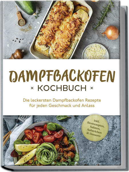 Dampfbackofen-Rezeptbuch: Unschlagbar vielfältige, einfache und köstliche Leckereien aus dem cleveren Kombi-Gerät Liebäugeln Sie mit der Anschaffung eines Dampfbackofens, um zwei Funktionen in einem Gerät zu vereinen? Oder sind Sie schon stolzer Besitzer des Küchen-Allrounders? Und jetzt wollen Sie das Maximum an Geschmack aus dem Ofen herausholen? Dann schnappen Sie sich dieses Kochbuch und entdecken Sie einzigartige Rezeptvielfalt für jeden Geschmack! Ein Dampfbackofen tut genau das, was sein Name bereits verrät: Er erledigt Dampfgaren und Backen in einem und spart Ihnen somit wertvolle Zeit, Arbeit und Platz in der Küche. Ob feiner Teig regelmäßig befeuchtet werden muss, Gargut auf den Punkt saftig-knusprig werden soll oder Sie einfach unkompliziert das Essen vom Vortag erwärmen möchten - mit Wasserdampf geht’s kinderleicht. Dieses Buch präsentiert Ihnen nun eine große Auswahl an leckeren Rezepten, bei denen der Dampfbackofen zur Höchstform aufläuft, und versorgt Sie mit knackigen Salaten, deftigen Hauptgerichten, feinen Backwaren und verführerischen Desserts. Ob Fleischfan, Fischliebhaber, Veggie oder Naschkatze, hier kommt jeder auf seine Kosten und Sie entdecken reichlich Inspirationen für alle Geschmäcker und Anlässe. Klingt aufwändig und speziell? Ganz und gar nicht! Denn der Dampfbackofen ist keineswegs ein Spezialgerät für passionierte Profi-Köche, sondern im Gegenteil ein herrlich nützlicher Alltagsheld für jede Küche. Und mit kompakten Zusatz-Infos rund um Modellauswahl, Funktionsweise und Verwendung sowie einfachen Schritt-für-Schritt-Rezepten gelingen schmackhafte Köstlichkeiten auch Koch-Anfängern auf Anhieb. Frühstücks- und Brotzeitleckereien: Milchreis mit Zimt und Himbeeren, Tomaten-Spinat-Frittata, Mango-Rhabarber-Konfitüre oder Knoblauchbrötchen gelingen im Dampfbackofen unschlagbar lecker. Raffinierte Salate: Ob als Vorspeise oder leichte Mahlzeit, mit Ananas-Himbeer-Salat, Reissalat mit Feta, Kürbissalat oder Kartoffelsalat mit Speck landen Sie jederzeit einen geschmacklichen Volltreffer. Satt mit Fisch & Fleisch: Kräuterhähnchen, Blumenkohl-Kalbs-Auflauf, Lachs-Blätterteig mit Spinat oder Fenchel-Garnelen-Risotto locken im Nu die ganze Familie an den Tisch. Veggie-Hauptgerichte: Schlemmereien wie Lauch-Schafskäse-Quiche, Mac and Cheese, Quinoa-Brokkoli-Bowl oder würzige Linsen schmecken nicht nur Vegetariern und Veganern. Süße Glücksmomente: Bei Germknödeln mit Blaubeerfüllung, Himbeer-Schokoladen-Kuchen, Vanillepudding oder gefüllten Äpfeln präsentiert sich der Dampfbackofen von seiner Schokoladenseite. Dieses Rezeptbuch bringt ein völlig neues Level an Genuss in Ihre Küche und macht abwechslungsreiche Ernährung so einfach wie nie. Ob Sie bereits mit Ihrem Dampfbackofen experimentieren, über eine Anschaffung nachdenken oder einfach neue Geschmacksinspirationen suchen - hier werden Sie in jedem Falle fündig.