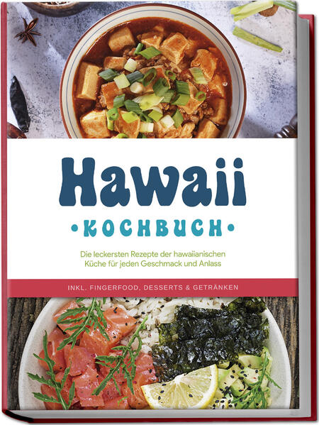 Hawaii-Kochbuch: Mit exotischen, abwechslungsreichen und köstlichen Schlemmereien Aloha-Feeling pur genießen Kristallklares Wasser, Blumenketten und Vulkanpanorama: Hawaii ist der Inbegriff für perfekten Traumurlaub, aber haben Sie dabei schon einmal an die Küche gedacht? Denn die muss sich neben Traumstrand und Sonnenuntergang keineswegs verstecken - da kommt dieses Buch gerade recht und entführt Sie in die reiche Geschmackswelt hawaiianischer Speisetradition! Das exotische Inselparadies gehört zwar zu den USA, kann aber in kulinarischer Hinsicht mit internationaler Vielfalt aufwarten: Polynesische, asiatische und auch europäische Einflüsse haben sich mit der traditionellen Küche Hawaiis vermischt und ergeben heute ein einzigartiges Geschmacksprofil, bei dem für jeden etwas dabei ist. Ob zartes Fleisch, frische Salate, sündig-süße Desserts, meeresfrische Fischgerichte oder herrlich würzige Gemüsekreationen - hier kommen Fischfreunde, Fleischfans und Veggies gleichermaßen auf ihre Kosten. Bodenständig-typische Zutaten wechseln sich mit aufregenden-exotischen lokalen Spezialitäten ab und verwöhnen Ihren Gaumen mit Urlaubsgeschmack pur. Apropos: Exotisch, teuer und womöglich auch noch kompliziert? Keine Sorge! Jackfruit, Guave, Alge & Co. finden Sie längst im gut sortierten Supermarkt oder in asiatischen Lebensmittelläden und dank der einfachen Schritt-für-Schritt-Rezepte ist die Zubereitung auch für ungeübte Köche ein Kinderspiel. Zahlreiche unkomplizierte Gerichte stehen im Handumdrehen auf dem Tisch und spannende Zusatzinfos rund um hawaiianisches Leben & Genießen liefern original Aloha-Flair gleich mit dazu. Frühstück auf Inselart: Mit Açaí-Bowl, Lina-Lina-Pancakes, Frühstücksmuffins oder tropischem Granola starten Sie typisch hawaiianisch in den Tag. Leicht & lecker: Salate, Suppen und Snacks wie bunter Kahuna-Salat, Taro-Schwarzbohnensuppe, Kresse-Tofu-Salat oder Spam-Musubi-Snack sind perfekt für den kleinen Hunger. Hauptgerichte mit Fisch & Fleisch: Lernen Sie Hawaii mit Huli-Huli-Hähnchen vom Grill, Luau-Schweinerippchen, Mahi-Mahi-Fisch in Zitronen-Knoblauchsauce oder herzhaften Seafood-Pancakes von seiner deftigen Seite kennen. Raffinierte Veggie-Vielfalt: Nicht nur Vegetarier und Veganer geraten bei Protein-Burrito-Bowl, vegetarischen Ramen, BBQ-Jackfruit-Pizza oder veganen Teriyaki-Kabobs-Spießen ins Schwärmen. Poké-Bowls & Dips: Algen-Tofu-Poké-Bowl oder Wassermelonen-Jalapeño-Poké-Bowl sorgen für exotisches Flair auf dem Teller und mit Früchte-Dip oder Macadamianuss-Sauce runden Sie den Geschmack perfekt ab. Feine Genussmomente: Gönnen Sie sich mit Haupia-Kokosnusspudding, rotem Guavenkuchen, Lilikoi-Passionsfrucht-Limonade oder Hawaiian Iced Coffee eine kleine Auszeit vom Alltag. Dieses Kochbuch bringt hawaiianische Leichtigkeit und Lebensfreude in Ihre Küche und sorgt für unverwechselbare Schlemmerei. Ob Sie in Urlaubserinnerungen schwelgen, schon einmal Vorfreude aufkommen lassen oder einfach gerne etwas Neues ausprobieren möchten - lassen Sie sich hier inspirieren!