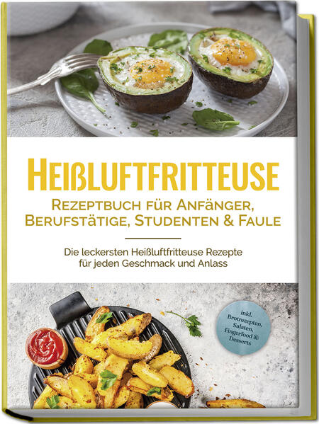 Heißluftfritteuse-Kochbuch: Köstliche, vielfältige und gesunde Leckereien für den Alltag aus dem unkomplizierten Alleskönner Im Alltag haben Sie genug um die Ohren und oft muss es einfach schnell gehen? Selbstgemacht und gesund ist Ihnen aber trotzdem wichtig? Und vor allem sollen Genuss, Geschmack und Abwechslung dabei nicht auf der Strecke bleiben? Kein Problem! Denn wie das dank Heißluftfritteuse kinderleicht klappt, zeigt Ihnen dieses unkomplizierte Rezeptbuch! Kochen, backen, frittieren, komplette Mahlzeiten zubereiten und dabei auch noch mühelos an Fett sparen: So lassen sich kurz und kompakt die unschlagbaren Vorteile einer Heißluftfritteuse zusammenfassen - und dazu schont sie Vitamine und nimmt Ihnen jede Menge Arbeit ab. Grund genug, das ungenutzte Gerät abzustauben, ihm einen Ehrenplatz in der Küche zu geben und mit diesem Kochbuch ein völlig neues Kapitel in der Alltags-Ernährung aufzuschlagen. Ob leckeres Frühstück, selbstgebackene Brotspezialitäten, nahrhafte Hauptgerichte, feine Snacks oder verführerische Süßspeisen, hier entdecken Sie eine Riesenauswahl für jeden Geschmack, bei der Fleischfreunde, Fischfans, Veggies und Süßschnäbel gleichermaßen auf ihre Kosten kommen. Kochen ist wirklich nicht Ihr Ding? Dann Gratulation zu diesem Buch! Denn mit den kinderleichten Schritt-für-Schritt-Rezepten gelingen die Köstlichkeiten auch ungeübten Köchen nicht nur auf Anhieb, sondern sparen auch noch jede Menge Zeit - für maximalen Genuss bei minimalem Aufwand. Voller Power in den Tag: Vielfältige Frühstücksideen wie Frittata, Baked Oatmeal, Frühstücksmuffins oder überbackene Brötchen sorgen für den optimalen Start am Morgen. Für den kleinen Hunger: Ob als Vorspeise, Beilage, leichte Mahlzeit oder feiner Snack, Röstkartoffel-Feldsalat, italienisches Landbrot, Hähnchensticks oder Pimientos de Padron machen immer eine gute Figur. Hauptgerichte mit Fisch & Fleisch: Mit Fleischspießen mit Erdnusssauce, Pollo Fino, gefüllten Kartoffeln mit Thunfisch oder Garnelen-Tacos wird im Handumdrehen die ganze Familie satt. Leckere Veggie-Hits: Bei vegetarisch-veganen Köstlichkeiten wie überbackenen Nudeln mit Feta, Kartoffelstrudel, gefüllten Avocados oder Ofengemüse läuft die Heißluftfritteuse zur Hochform auf. Süße Sünden: Mit Süßspeisen und Desserts wie Schwarzwälder-Kirsch-Cupcakes, Quinoa-Dinkel-Pfannkuchen, Ricotta-Zitronen-Kuchen oder gebackener Ananas genießen Sie unvergleichliche Glücksmomente zum Dahinschmelzen. Dieses Kochbuch bringt mühelose Leichtigkeit in Ihren Küchen-Alltag und lässt Selbstgekochtes ganz einfach zur Selbstverständlichkeit werden. Ob Sie bereits eine Heißluftfritteuse besitzen, mit einer Anschaffung liebäugeln oder nach neuen Ideen suchen - hier entdecken Sie reichlich Inspirationen für jeden Geschmack!