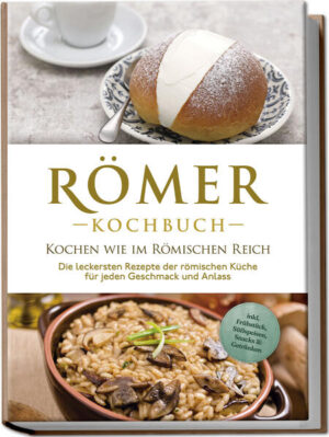 Römisches Kochbuch: Mit authentischen, überraschenden und köstlichen Rezepten genießen wie zu Caesars Zeiten Das Leben der alten Römer hat Sie schon im Geschichts- und Lateinunterricht fasziniert? Da ging es aber meistens um Kriege, Politik und Philosophie? Und jetzt fragen Sie sich, wie eigentlich der Speisealltag ausgesehen hat? Dann lernen Sie jetzt die Schlemmer-Seite des Römerlebens kennen und dieses historische Kochbuch zeigt Ihnen, wie! Tempel, Tuniken, ein Weltreich und großartige Baukunst: Die alten Römer legten in vielerlei Hinsicht den Grundstein für die Zivilisation unserer Gegenwart und das gilt auch für die Speisekultur. Verschiedene Zubereitungstechniken, geregelte Mahlzeiten, komplexe Gerichte, eigene Speisezimmer - solche Errungenschaften haben wir dem römischen Sinn für Genuss zu verdanken und mit diesem Buch tauchen Sie in die antike Geschmackswelt des großen Rom ein. Vom Frühstück über das Mittagessen bis hin zum typisch reichhaltigen Abendessen entdecken Sie hier jede Menge original-historische Köstlichkeiten, mit denen Sie sich die Zeiten der Caesaren & Konsuln auf der Zunge zergehen lassen können. Auch Snacks, Brote, Süßspeisen, Getränke, Saucen & Co. präsentieren Ihnen den Genussalltag der Römer in all seinen Facetten und bei der großen Auswahl kommen Fleischfans, Fischfreunde, Veggies, Naschkatzen und Entdecker gleichermaßen auf ihre Kosten. Zeitreise für die Zutatenliste? Keine Sorge! Die meist bodenständigen Grundzutaten spielen auch in unserer modernen Ernährung eine Hauptrolle, sodass Sie sich für Ihr Römermenü problemlos im Supermarkt eindecken können. Die kinderleichten Rezeptanleitungen gelingen zudem auch Anfängern auf Anhieb, sodass Sie vom Lateinstudium direkt an den Herd wechseln können. Ientaculum & panis: Mit Frühstücks- und Brotleckereien wie Moretum-Kräuterkäse, süßem Rührei, Legionärsbrot oder Semolina-Grießtalern fängt der Tag echt römisch an. Prandium: Leichte Mittagessen oder Zwischenmahlzeiten wie gefüllte Eier, Gemüsetopf mit Hülsenfrüchten, römische Botelli-Würstchen oder scharfe Artischocken sorgen zwischendurch für Genuss. Reiches Abendessen: Cena-Spezialitäten wie Assaturam-Grillfleisch, Mangoldauflauf mit Lachs, Bohnentopf im Huhn oder Zucchini praeparatio machen das Abendbrot zum Festtagsschmaus. Feine Genussmomente: Ob Naschwerk oder köstlicher Drink, Ciambelline-Weinkrapfen, römischer Opferkuchen, alkoholfreie Posca-Schorle oder Passum-Gewürzwein zeigen Ihnen Genießen auf die römische Art. Mit diesem Kochbuch holen Sie sich Geschichte pur auf den Teller und lernen die alten Römer von ihrer kulinarischen Seite kennen. Im Bonusteil entdecken Sie darüber hinaus, wie Sie ein richtiges römisches Bankett planen und aus dem „convivium“ ein gesellschaftliches Event der ganz besonderen Art machen.