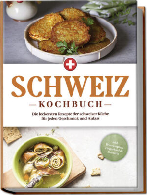 Rezepte aus der Schweiz: Vielfältige, regionale und einzigartig leckere Spezialitäten aus dem kleinen Alpenparadies Bei Schweizer Speisen denken Sie an Käse? Na klar! Der kommt in der traditionellen Landesküche auch nicht zu kurz, doch die kulinarische Landschaft der Schweiz hat noch viel mehr zu bieten - und mit diesem Kochbuch begeben Sie sich auf eine ausgedehnte Genussreise zu unseren südlichen Nachbarn. Ob Raclette, Bircher Müsli oder Züricher Geschnetzeltes: Zwar denken die meisten bei der Schweiz nicht als Erstes an die Landesküche, doch tatsächlich sind viele Schweizer Leckereien längst weltberühmt. Grund genug, sich einmal genauer mit den landestypischen Spezialitäten zu beschäftigen, und da eröffnen sich für Genießer ganz neue Horizonte. Einflüsse aus Italien, Österreich, Frankreich und Deutschland verbinden sich mit den landeseigenen Traditionen und haben eine unvergleichliche Speisevielfalt hervorgebracht, die mit hochwertigen Zutaten und Aromafülle punktet. In diesem Buch entdecken Sie vom Frühstück über Suppen, Salate und Snacks bis hin zu abwechslungsreichen Hauptgerichten und raffinierten Süßspeisen jede Menge originale Schweizer Köstlichkeiten. Ob Sie Veggie sind, gerne Fleisch und Fisch auf dem Teller haben oder bei verführerischen Dessert- und Tortenkreationen schwach werden, hier kommen Genussmenschen aller Geschmäcker auf Ihre Kosten. Komplizierte Küche? Keine Sorge! Die kinderleichten Rezepte gelingen auch ungeübten Köchen und von alltagstauglicher Familienkost bis hin zum Festtags-Leckerbissen finden Sie eine Riesenauswahl an Gerichten für jeden Anlass. Zmorge: Mit leckeren Frühstücks- und Brotkreationen wie Bircher Müsli, Schweizer Gipfeli-Croissants, Schoggiweggli-Schokoladenbrötchen oder Walliser Roggenbrot starten Sie voller Energie in den Tag. Kleiner Hunger: Ob als Vorspeise, Snack oder leichte Mahlzeit, Chicorée-Salat, Bündner Gerstensuppe, Esskastaniensuppe oder Thurgauer Käseschnitten bringen Schweizer Alpen-Flair an den Tisch. Hauptgerichte mit Fleisch & Fisch: In Älplermagronen, Aargauer Pflümlibraten, gebackenem Flussbarsch oder Rötelfilets mit Rosenkohlpüree präsentiert sich die Schweiz von ihrer herzhaft-deftigen Seite. Vegetarischer Genuss: Vogelheu, Tessiner Risotto, Graubündener Kartoffelspätzle oder Nüssli-Omeletten liefern Aromafeuerwerk pur nicht nur für Veggies. Süße Sünden: Bei Aargauer Rüblitorte, Fruchtwähe, Basler Läckerli oder Zuger Kirschtorte kommen Naschkatzen voll auf ihre Kosten. Entdecken Sie mit diesem Kochbuch unsere südlichen Nachbarn von ihrer kulinarischen Seite und lassen Sie sich überraschen, was das Land der Käse- und Schokoladenspezialisten noch so alles im Angebot hat. Ob Hobbykoch auf der Suche nach Inspirationen, Fan der herzhaften Alpenküche oder Liebhaber des Schweizer Genuss-Lifestyles - hier werden Sie in jedem Falle fündig.