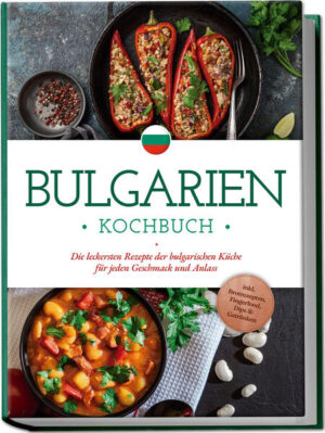 Bulgarisches Kochbuch: Traditionsreiche, außergewöhnliche und unvergleichlich köstliche Spezialitäten aus dem Balkanland Bulgarischen Joghurt kennen Sie aus dem Supermarkt, aber viel mehr kulinarische Bulgarien-Erfahrung haben Sie nicht? Dann wird’s aber Zeit! Denn die bulgarische Küche hält jede Menge geschmackliche Überraschungen bereit und mit diesem Buch entdecken Sie den Genussreichtum des Balkanlandes Schritt für Schritt am heimischen Herd. Zugegeben, ihr internationaler Ruf hält sich bislang in Grenzen: Die bulgarische Küche zählt nicht unbedingt zu den Alltime-Favoriten wie Italien, Griechenland & Co., dabei muss sie sich in puncto Vielfalt, Geschmack und Tradition keineswegs verstecken. Grund genug, das Land auf die kulinarische Art zu erkunden, und mit den Rezepten in diesem Buch geht das ganz einfach. Von den Kochtechniken antiker Kulturen über römisch-osmanische Einflüsse bis hin zur landschaftlichen Vielfalt mit lokalen Spezialitäten und Zutaten entdecken Sie hier ein reichhaltiges Potpourri aus Jahrtausenden Esskultur und das hat es in sich: Deftige Lamm- und Schweinegerichte, frischer Fisch und Meeresfrüchte, reichlich Kräuter und Gemüse sowie schonend-langsame Garmethoden bieten Veggies, Fleischfans, Fischliebhabern, Suppenkaspern und Snackfreunden gleichermaßen große Auswahl und auch Naschkatzen kommen voll auf ihre Kosten. Aufwendig und kompliziert? Ganz im Gegenteil! Denn zahlreiche Gerichte der bulgarischen Küche punkten mit absoluter Alltagstauglichkeit, sind im Handumdrehen zubereitet und verlangen weder große Kochexpertise noch exotische Zutaten. Frühstücks- und Brotleckereien: Mit bulgarischen Gofreti-Waffeln, Bulgur mit Milch, käsegefülltem Tutmanik-Brot oder traditionellem Fladenbrot starten Sie voller Energie in den Tag. Leichte Mahlzeiten & Snacks: Schäfersalat, Topcheta-Suppe mit Fleischklößchen, Bob Corba-Bohnensuppe oder bulgarische Kartoffelbällchen sind perfekt als Vorspeise, Beilage oder Zwischenmahlzeit. Herzhaftes mit Fisch & Fleisch: In geschmortem Lamm in Weinsauce, gebackenem Huhn mit Reis, Fisch nach Art Plaki oder gegrillten Miesmuscheln läuft die bulgarische Küche zur Hochform auf. Vegetarisch-vegane Hauptgerichte: Gefüllte Paprika mit Ei und Käse, Lauchpastete, Kartoffelgericht aus den Rhodopen oder Schafskäse im Tontopf gebacken locken nicht nur Veggies im Nu an den Tisch. Desserts & Drinks: Garash-Torte, frittierte süße Teigbällchen, fermentiertes Getränk aus Hirse oder Fruchtkompott sorgen für authentisch-bulgarische Genussmomente für alle Sinne. Mit dieser Rezeptsammlung erkunden Sie den Reichtum bulgarischer Speisetraditionen und entdecken immer wieder kulinarische Überraschungen. Ob Sie familiären Wurzeln nachspüren, Ihren Geschmackshorizont erweitern möchten oder einfach Fan der bulgarischen Küche sind - hier finden Sie jede Menge Kochinspirationen für jeden Tag.