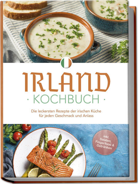 Irland-Kochbuch: Traditionsreiche, vielfältige und einzigartig schmackhafte Schlemmereien von der grünen Insel In den letzten Jahren hat sich Irland zum Sehnsuchtsziel zahlreicher Menschen rund um den Globus entwickelt und die irische Küche rundet die Traumreise perfekt ab. Zum Glück müssen Sie für Irish Stew, Shepherd’s Pie & Co. jedoch nicht bis zum nächsten Urlaub warten, sondern holen sich den Geschmack der grünen Insel mit diesem Buch ganz einfach zu sich nach Hause! Raue Wetterbedingungen und beschränkte Möglichkeiten der Landwirtschaft bestimmen das irische Klima, doch der Küchenkunst ist davon nichts anzumerken: Ganz im Gegenteil punktet irisches Essen mit Vielfalt, deftig-sättigender Hausmannskost, köstlichen Milchprodukten, herzhaftem Fleisch und der raffinierten Verwendung heimischer Gemüsesorten wie Kartoffeln und Kohl. Auch das umliegende Meer spendiert seine Schätze und sorgt für Fisch und Meeresfrüchte - alles zusammen ergibt das eine Küche, die aus einfachen Zutaten und jahrhundertealten Traditionen für Comfort Food vom Feinsten sorgt. Ob Fleischfan oder Fischfreund, Veggie, Fan der leichten Küche oder leidenschaftliche Naschkatze, dieses Buch bietet Ihnen eine Riesenauswahl an original irischen Köstlichkeiten für jeden Anlass und lässt Sie Lamm, Kohl & Co. auf ganz neue Art entdecken. Kompliziert? Ganz im Gegenteil! Denn irisches Essen trumpft mit Bodenständigkeit und Alltagstauglichkeit auf und dank einfacher Rezeptanleitungen gelingen die Spezialitäten auch ungeübten Köchen auf Anhieb. Irish Breakfast: Mit Boxtypancakes, irischem Porridge, Full Irish Breakfast oder Konventeiern starten Sie genussvoll in den Tag. Köstliche Kleinigkeiten: Ob Vorspeise, leichte Mahlzeit, Snack oder kleine Brotzeit, Shamrock Salad, Cheddar-Lauch-Suppe, Irish Flapjacks oder Irish-Beer-Cheese-Dip schenken jederzeit ein Stückchen Irland-Genuss. Hauptgerichte mit Fisch & Fleisch: Beef-and-Guinness-Pie, Hack-Kohl-Auflauf „Cobbler“, Rauchlachs mit gegrilltem Fenchel oder Stampfkartoffeln mit Rotalgen wärmen die Seele an regnerisch-rauen Tagen. Vegetarisch-vegane Insel-Hits: In Pan-Haggerty-Kartoffelpfanne mit Cheddar, Mac and Cheese, veganem Colcannon oder Guinness-Pilzkuchen zeigt sich Irland von seiner Veggie-Seite. Dessert-Träume: Bei Irish Cream, Whiskey-Kuchen, Apple Pie oder Irish-Cream-Panna-Cotta kommen Süßschnäbel voll auf ihre Kosten. Legendäre Drink-Vielfalt: Ob mit oder ohne Alkohol, Irish Coffee, Shamrock-Whiskey-Cocktail, Black Velvet oder Shamrock alkoholfrei bringen echtes Irland-Flair ins Glas. Mit diesem Buch holen Sie sich den Geschmack der grünen Insel auf den Teller und entdecken die weite Geschmackslandschaft zwischen saftig grünen Wiesen. Ob Sie in Urlaubserinnerungen schwelgen möchten, eine Irland-Reise planen oder einfach Comfort-Food-Lover sind - hier entdecken Sie einzigartige Genussmomente. Also worauf warten Sie noch? Klicken Sie nun auf „In den Einkaufswagen“ und gönnen Sie Ihren Geschmacksknospen eine aufregend-köstliche Inselrundreise!