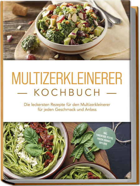 Multizerkleinerer-Kochbuch: Fantasievolle, alltagstaugliche und schmackhafte Ruckzuck-Gerichte mit dem unschlagbaren Küchenhelfer Nach Feierabend hätten Sie so richtig Lust auf einen herrlichen Gemüseeintopf, doch die zeitraubende Schnippelei verdirbt Ihnen den Appetit? Da gibt es eine elegante Lösung: Überlassen Sie die lästige Schneidarbeit einfach Ihrem Multizerkleinerer - und welch abwechslungsreiche Köstlichkeiten Sie sich dank der Wunderwaffe ganz unkompliziert auf den Tisch zaubern können, zeigt Ihnen dieses Rezeptbuch! Frische Gemüsesuppe, deftiger Eintopf, knackiger Rohkostsalat oder aromatischer Aufstrich: Klingt lecker, bedeutet aber jede Menge Schäl- und Schnippelarbeit. Doch das muss zum Glück nicht sein, denn diese Aufgabe können Sie getrost Ihrem Multizerkleinerer überlassen, der Ihnen im Handumdrehen Gemüse kleinschneidet, Brot zu Paniermehl verarbeitet, Mahlzeiten püriert, Babynahrung vorbereitet oder Haferflocken mahlt. So wird gesundes, leckeres und selbstgekochtes Essen ganz einfach zum Alltag und dieses Buch präsentiert Ihnen eine Riesenauswahl an Gerichten, bei denen Sie den Löwenanteil der Arbeit Ihrem Küchenhelfer überlassen. Ob Frühstück oder Abendbrot, Fleischgericht oder Veggieschmaus, deftig, leicht, aromatisch oder süß - hier finden Sie Rezeptideen für alle Geschmäcker. Und die Gerätewartung? Keine Sorge! Denn sowohl Reinigung als auch Verwendung sind kinderleicht, mit den praxiserprobten Tipps holen Sie von Anfang an das Maximum aus Ihrem Multizerkleinerer heraus und dank genauer Schritt-für-Schritt-Anleitungen werden die Speisen auch bei ungeübten Köchen ein voller Erfolg! Frühstück, Brote & Aufstriche: Obst-Porridge, klassische Pancakes, Vollkornbrot oder Nussaufstrich sind perfekt am Morgen oder für eine leckere Brotzeit. Suppen, Snacks & Salate: Mit Champignon-Creme-Suppe, Linsensuppe, Quinoa-Gemüse-Salat oder Möhrensticks haben Sie blitzschnell eine leichte Mahlzeit zur Hand. Fisch- & Fleischgerichte: Türkische Fleischtaschen, Hähnchen in Kräutersauce mit Reis, Lachsburger mit Zitronendressing oder Fischfrikadellen machen im Nu die ganze Familie satt. Vegetarisch-vegane Schlemmereien: Halloumi mit Rucola, Knoblauch-Kartoffelpüree, Dinkel-Spätzle mit Bärlauchsauce oder Blumenkohlreis locken nicht nur Veggies an den Tisch. Genuss pur: Ob Dessert, Drink oder Eiskreation, mit Schoko-Pralinen, Orangenkuchen, Haferflocken-Beeren-Shake oder Karamell-Mango-Frozen-Yogurt gönnen Sie sich kleine Glücksmomente für zwischendurch. Pesto, Saucen & Dips: Bei schwarzem Olivenpesto, gelbem Paprika-Pesto, Guacamole oder kalifornischer Zwiebel-Thunfischcreme läuft der Multizerkleinerer zur Höchstform auf. Dieses Buch zeigt Ihnen, wie Sie minimalen Aufwand und maximalen Genuss problemlos unter einen Hut bringen und gesunde Ernährung zur Selbstverständlichkeit machen. Mit zusätzlichen Rezepten für Babykost wie Hafer-Obst-Brei, Kohlrabi-Möhren-Brei oder Kürbis-Birnen-Brei bringen Sie darüber hinaus ganz einfach wertvolle Entspannung in den Familienalltag.