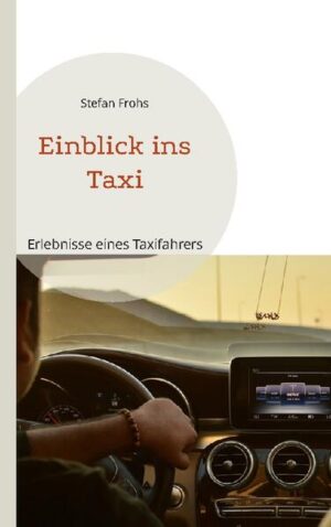 Dieses Buch gewährt einen 1:1 Einblick in den Taxi-Alltag. Dem Chauffeur wird ein Fahrauftrag erteilt, danach beginnt die Reise. Was die Menschen so alles während der Fahrt erzählen, erfährt der Leser. Dazu informiert der Autor mit Hintergrundinformationen zu diversen Gesprächsthemen oder bereisten Ortschaften. Dass es in den 13 Berufsjahren auch Schattenseiten gibt, ist klar. Diesem Thema wird ein ganzes Kapitel gewidmet, mit aggressiven Fahrgästen, schlechter Laune, betrunkene Kunden oder alte Leute mit Demenz. Im Anschluss nimmt Stefan Frohs Sie mit in die Welt von Überfällen und Tod im Taxi-Gewerbe. Das Buch beinhaltet auch Heiterkeit, dank den erfundenen Gästen. Weitere interessante Einblicke gewährt dieses Werk und zum Schluss wird die Geschichte der Personentransporte erläutert und die Taxipreise verglichen, von mehreren Städten in Europa.