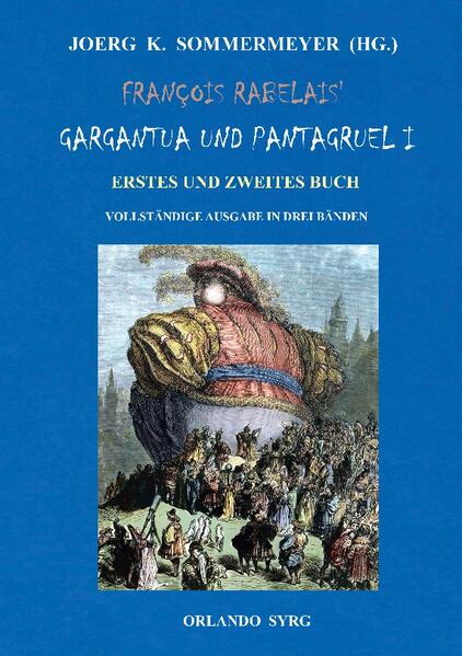 Der vorliegende I. Band (mit dem Ersten und Zweiten Buch) von Gargantua und Pantagruel erzählt u. a. von der Geburt und Erziehung Pantagruels, Kriegszügen und Abenteuern, Gründung der utopischen Abtei Thelem und der Devise »Tu, was dir gefällt«. Die Gesamtedition, von insgesamt drei Bänden der vollständigen Ausgabe, fußt auf der stupender Übertragung von Regis, musste aber freilich vom Herausgeber lesbar gemacht werden, was Orthographie, Zeichensetzung, kaum bekannte und unbekannte Termini sowie sprachliche Neuschöpfungen sowohl von Rabelais als auch Regis betrifft, immer geleitet vom strengen Vorsatz, Schwächen zu eliminieren, ohne Zauber und Essenz anzutasten, so wenig Eingriffe wie irgend möglich, nur so viele wie unbedingt nötig! Die deutsche Übersetzung wurde mit dem französischen Originaltext abgeglichen, und zum besseren Verständnis des Lesers hat der Herausgeber, Joerg K. Sommermeyer, dem Text zahlreiche Anmerkungen und Worterläuterungen beigefügt.