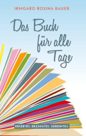 Ob Sonnenschein, ob Regenwetter, leichte Brise oder Windgeschmetter: "Das Buch für alle Tage" bietet motivierende und inspirierende Erkenntnisse, die gar nicht immer so alltäglich sind. Sie kommen daher als leichte Erzählungen, philosophische Überlegungen und als kurze oder lange Gedichte über dies und das und jenes. Freches und Braves bringt zum Schmunzeln, zum Nachdenken, zum Diskutieren und passt für die Kaffeepause genau so gut wie am Abend zum Einschlafen oder als Mitbringsel für jedefrau und jedermann. Ein kurzweiliges Sammelsurium für alle Tage! Aus des Alltags vielen Sachen kann man auch ein Buch mal machen. Mit Spaß, das werdet ihr schon sehn, ist es in diesem hier gescheh'n.