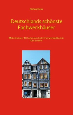 In diesem handlichen Taschenbuch zeigt der Autor seine Auswahl der 100 schönsten und sehenswertesten Fachwerkhäuser Deutschlands. Von Bremen bis Bamberg, vom Spitzhäuschen in Bernkastel-Kues bis zum Schmuckkästchen in Bad Wimpfen sind 100 Fachwerkschönheiten, die einen Besuch lohnen, aufgelistet und beschrieben. Ein Appetitanreger für Fachwerkfreunde und solche, die es werden wollen.