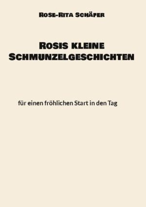 Wenn man sich früh morgens langsam müde den Schlaf aus den Augen reibt und die erste Tasse Kaffee des Tages duftend auf dem Tisch steht, kommt die Lektüre von kleinen Geschichte, die zum Schmunzeln anregen und fröhlich auf einen erfolgreichen Tag einstimmen, gerade recht. In diesem Buch finden sie wahre Begebenheiten aus dem richtigen, echten Leben voller Witz und Lebendigkeit, kurz gehalten zaubern sie jedem Leser ein Lächeln ins Gesicht. Ursprünglich sind die kleinen Geschichten in meiner Journalistenzeit beim Gießener Anzeiger entstanden. Hier erschienen sie in der Kolumne Gemoije zur Einstimmung auf den Tag. Als sich immer mehr zusammen gesellte, Bekannte und Freunde meine Schreibe geradezu verschlangen, kam die Idee zu diesem Buch. Rose-Rita Schäfer Jahrgang 1950, studierte Mathematik und Physik, erwarb mit dem Diplom in Mathematik und dem Ersten Staatsexamen für das Lehramt an Gymnasien (L3) für Mathematik und Physik zwei Abschlüsse. Lange Jahre arbeitete sie als Programmiererin sowie in der Systemanalyse im High-Tech-Bereich. Im Rentenalter aber entdeckte sie das Schreiben für sich und ist seither als freie Journalistin für die beiden Gießener Tageszeitungen tätig. Sie lebt im kleinen beschaulichen Örtchen Lich in der Nähe von Frankfurt und teilt Freud und Leid mit vier Siamkatzen.