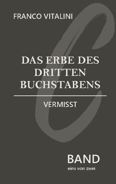 Band 1 von 2 "Das Erbe des dritten Buchstabens" VERMISST Kommissar Jan Orsen ist überrascht, dass der vermisste Junge Nils Oberson, im liebevoll geführten Heim namens "Haus am Fluss" C genannt, für tot erklärt wurde. Durch einen internen Hinweis entschliesst er sich, den Jungen im Wissen seines Vorgesetzten, und Freundes Bruno Arno, auf eigene Faust zu suchen. Brad Maron, Leiter der Bruderschaft Arche, setzt alles daran, dies zu verhindern. Es steht für ihn sowie die Verbindung eine Menge auf dem Spiel. Im ersten Teil fliessen verschiedene Geschichten ineinander. Die Trauer der Familie Gros um den mysteriösen Tod ihres Sohnes Samu. Ein Jahrhundertsturm, der übers Land fegt. C's abenteuerliche Flucht, die anders verläuft als von seinem Freund geplant. Liebesbeziehungen, die durch Zufälle entstehen.