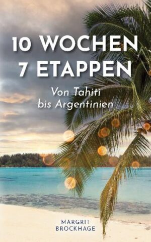 „Dreißig Jahre lang bewahrt sie sich ihren Traum, bis sie beschließt ihn nun wahr werden zu lassen…“ Mit ihrer erfrischend ehrlichen Erzählweise führt Margrit Brockhage die Leserinnen und Leser zu exotischen Orten und durch die verschiedenen Etappen ihrer inneren und äußeren Reise. Zehn Wochen lang ist sie unterwegs von Moorea (Tahiti) bis nach Argentinien