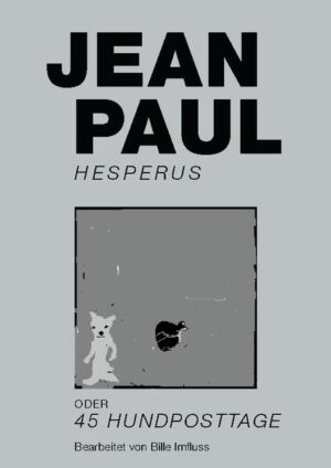 Nachdem Jean Paul (1763-1825) 1794 den Roman Hesperus geschrieben hatte, wurde er sofort berühmt. - Freundschaft, Liebe und Tod, Irrungen und Wirrungen sind die zeitüblichen Zutaten zum Handlungsablauf. Seine "Mischung von bürgerlicher Tugendhaftigkeit, Gefühlsseligkeit, scharfer Gesellschaftskritik und revolutionärem Geist trifft so genau den Nerv der Zeit, daß die gebildeten Kreise Deutschlands sich, oder vielmehr ihre Träume von sich, wiedererkennen können." (Günter de Bruyn) - Jean Paul wird Besseres schreiben, doch niemals mehr soviel Beifall bekommen wie für den Hesperus. Schon im Hesperus liebt er es, den Handlungsstrang ein wenig durchzukneten und mit bunten Nebenstoffen spielerisch zu verweben. Wenn er dann zwischendurch das Fremdeln seines Lesepublikums bemerkt, tut er erstaunt und fragt sich: "Aber warum fährt, bellt, schnaubt und schnauzt denn irgendein kritischer Schoßhund mich an, wenn ich statt des eignen Lesens nichts wiederhole als zuweilen eigne Gedanken?" Der Korrespondenz-Hund Spitzius hat Jean Paul höchstens mal ansatzweise angeschnaubt, aber niemals angeschnauzt. Er wollte nur alles verstehen und stellte Fragen, und auch diese behielt er manchmal für sich: z.B. die auf Seite 149 nach dem ,dünnen spitzigen Augenblick'. Doch genaugenommen hat Spitzius Hofmann auf keine seiner Fragen eine Antwort bekommen - ohne sich je beirren zu lassen. Wir sollten es ihm nachtun: auf unsere Fragen keine Antworten erwarten und uns einfach in diesen überschäumenden Sprachfluß hineinplumpsen lassen! Geben wir uns der Sogwirkung hin und nicken wir einvernehmlich, wenn Jean Paul davon spricht, dass er der deutschen Sprache die Zunge gelöst habe. Jean Paul: "Ich schrieb und schrieb, und meine Augen wurden dunkel, weil ich die tiefe Sonne auf dem Rücken und überhaupt weniger Licht als Wasser in den Augen hatte." Und er schrieb: "... und trat in den Garten voll alter Szenen und legte in der bekannten Laube das glühende Haupt und das bekämpfte Herz in den Tau des Morgens zu einer kühlenden Ruhe nieder. O ruhe, ruhe!" Bille Imfluss