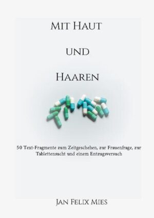 Der Autor ist Jahrgang 1952 und ist mit dem Helden des Romans vor fünfzig Jahren zur Schule gegangen. Sein Freund und Protagonist Hamuhegy, József war vor seiner Pensionierung Lehrer an einer Hochschule. Er wurde vor zwölf Jahren als depressiv diagnostiziert und wegen chronischer Kopfschmerzen über zwanzig Jahre lang mit Antidepressiva therapiert. In diesem dritten und letzten Band der Lebens- und Krankengeschichte seines Freundes beschreibt Jan Felix Mies den gescheiterten Versuch seines Freundes, alle ihm so lange verordneten Psycho-Pillen einfach abzusetzen. Die Frage, ob József tablettensüchtig war oder noch ist, wird hier ebenso ventiliert wie die Objektivität und Sinnhaftigkeit der Diagnose "Depression". Außer diesen Reflexionen findet der Leser oder die Leserin hier Stellungnahmen zum Feminismus und zum Russisch- Ukrainischen Krieg als quasi seelische Eruptionen des Roman-Helden, die seine zusätzliche Betroffenheit und Verletztheit widerspiegeln.