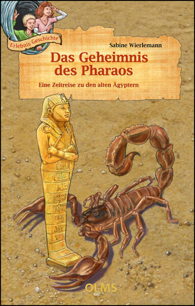 Bei ihrer zweiten Zeitreise landen Mathilda und Felix im alten Ägypten, wo zahlreiche Abenteuer auf sie warten. So gerät Felix auf der Pyramiden- Baustelle in große Gefahr und riskiert sein Leben, um einen Freund vor den Einbalsamierern zu retten. Mathilda erfährt das harte Leben der einfachen Bevölkerung. Als Schreiberin des Pharaos lernt sie aber auch die prunkvolle Seite des ägyptischen Lebens kennen. Bei Hofe jedoch droht ihr Gefahr, beinahe wird sie das Opfer einer Intrige. Als der Pharao stirbt, wissen die Geschwister, dass sie handeln müssen. Nur wenn sie das königliche Uschebti, den Auslöser ihrer Zeitreise, wieder an den Ort seiner Bestimmung zurückbringen, können sie wieder in die Gegenwart reisen. Als der Herrscher beerdigt wird, gelingt es den Zwillingen durch eine List, ins Innere der Pyramide zu gelangen. Nachdem sie auf dem Weg zur großen Grabkammer letzte Prüfungen bestanden haben, gelangen sie ans Ziel ihrer Reise: Sie bringen dem toten Pharao ihre Gabe dar. Bis zum Schluss wissen die Geschwister nicht, ob ihr tollkühner Plan tatsächlich aufgehen wird.