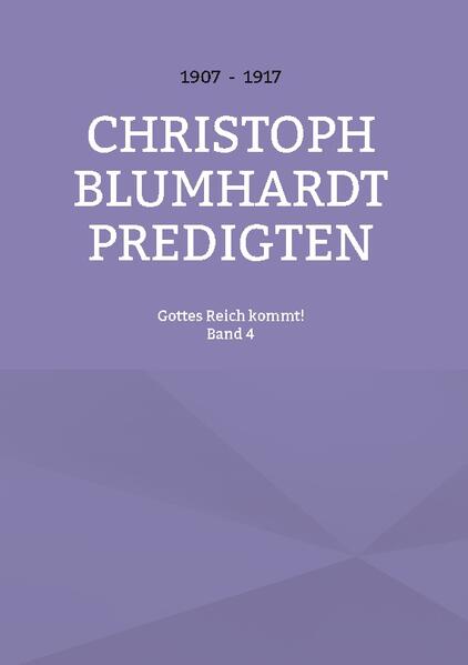 Robert Lejeune hat die Predigten, Andachten und Schriften von Christoph Blumhardt (1842-1919) gesichtet und eine Auswahl in vier Bänden herausgegeben. Für die heutigen Leserinnen und Leser wurden die Texte überarbeitet, den Rechtschreiberegeln angepasst und mit Anmerkungen versehen, die das Verstehen erleichtern sollen. Die angefügte Zeilenzählung dient dem Gespräch in Seminaren und Hauskreisen und der Studienarbeit.