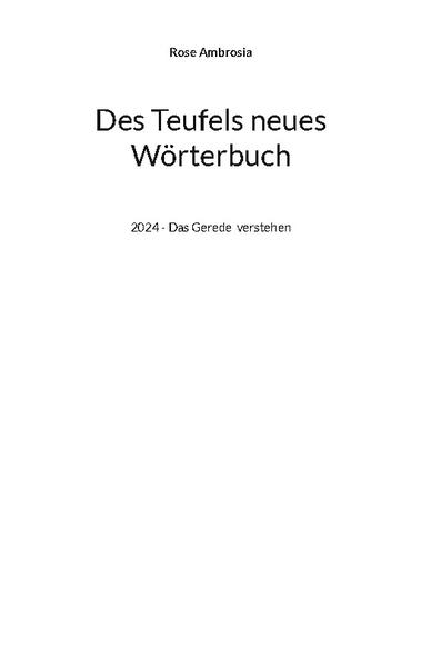 Des Teufels neues Wörterbuch | Rose Ambrosia