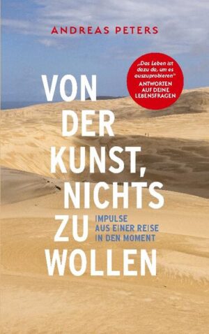 Nichts wollen, nehmen was kommt und dabei im Moment leben. Das war die Idee für die Rucksack-Reise des Autoren Andreas Peters, um dabei die Kulturen Nord- und Lateinamerikas kennenzulernen und Leute wie Du und ich zu diesem Thema und ihrem Leben zu interviewen. Dabei ist er auf schillernde und interessante Persönlichkeiten gestoßen, und eine bunte philosophische und spirituelle Reise entwickelte sich. Völlig ungeplant, aber stets mit einem Blick in den Spiegel unserer Zeit. Ein Blick, der sich für jeden Leser lohnt.