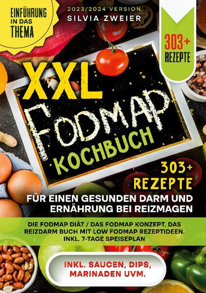 Dieses FODMAP-Ratgeber-Kochbuch ist voll von köstlichen, leicht zuzubereitenden Rezepten! Mit über 303 Rezepten zur Auswahl, finden Sie in diesem Kochbuch bestimmt das, wonach Sie suchen FODMAP steht für "fermentierbare Oligo-, Di-, Monosaccharide und Polyole". Dies sind kurzkettige Kohlenhydrate, die resistent gegen Verdauung sind. Anstatt in Ihren Blutkreislauf aufgenommen zu werden, erreichen sie das Äußerste Ende Ihres Darms, wo sich die meisten Darmbakterien befinden. Ihre Darmbakterien verwenden diese Kohlenhydrate dann als Treibstoff, produzieren Wasserstoffgas und verursachen bei empfindlicheren Personen Verdauungssymptome. FODMAPs ziehen auch Flüssigkeit in Ihren Darm, was zu Durchfall führen kann. Obwohl nicht jeder empfindlich auf FODMAPs reagiert, ist dies bei Menschen mit Reizdarmsyndrom sehr häufig. Kann eine Low-FODMAP-Diät mein IBS heilen? Während eine Low-FODMAP-Diät Ihre Symptome lindern kann, wird diese Diät nicht als Heilmittel für Reizdarmsyndrom (IBS) angesehen. FODMAPs können die Symptome vorübergehend verstärken, wenn sie aufgrund der Zunahme der Gasproduktion und der Wasserversorgung im Darm verzehrt werden. Untersuchungen haben ergeben, dass etwa 3 von 4 Personen mit IBS eine signifikante allgemeine Verbesserung ihrer Symptome feststellen konnten, wenn sie eine Low FODMAP-Diät einhielten. Ernährung ist ein Ansatz, der bei manchen Menschen zur Verbesserung der IBS-Symptome beitragen kann. Die 3 Phasen der Low FODMAP Diät 1. Beschränkung der FODMAPs - (Für 4 bis 6 Wochen) Alle FODMAPs müssen in der ersten Diätphase eingeschränkt werden. Nur wenn wirklich eine Verbesserung der Symptome zu erkennen ist, können Sie mit der Low FODMAP-Diät weiter machen. (mehr Informationen finden Sie im Buch) Sie sind auf der Suche nach - 303+ leckere Rezepte (u.a Frühstück, Fleischgerichte, Fischgerichte, Suppen, Salate, Snacks, Desserts uvm.) - Einführung in das Thema - Den richtigen Zutaten - Inklusive 7-Tage-Ernährungsplan - Inklusive Saucen, Dips & Marinaden uvm. Leckere Gerichte und gute Anhaltspunkte gefällig? Dann greifen Sie jetzt zu!