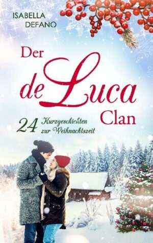 Tauche ein in das Winterwunderland der Liebe und erlebe 24 Kurzgeschichten, die dein Herz berühren. Das Knirschen des Neuschnees unter deinen Füßen, den ungestümen Spaß bei wilden Schneeballschlachten und das wohltuende Aroma von frisch gebackenen Weihnachtsplätzchen - all das und noch viel mehr lauert hinter jedem der 24 Geschichten im New Adult Adventskalenderbuch. Lass dich entführen in diese festliche Idylle und begib dich mit der Familie de Luca auf eine emotionale Winterreise. Fang die Magie der Jahreszeit ein und erfahre, dass Liebe die wohl schönste aller Weihnachtstraditionen ist. Dieses Buch ist der Teil der New Adult Reihe der de-Luca-Clan. Alle Romane der Reihe sind voneinander unabhängig und in sich abgeschlossen. Sie können in beliebiger Reihenfolge gelesen werden.