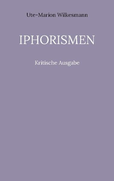 Große Werke werden immer kommentiert herausgegeben. Und so soll es auch hier sein: Jeder Iphorismus erhält eine oder mehrere kritische Anmerkungen. Dabei ließ ich mir von drei international berühmten Literaturwissenschaftlern helfen.