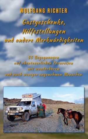 Stell Dir vor, Du willst in einem fernen Land ein Brot kaufen, doch in dem einzigen Laden weit und breit gibt es keins mehr. Eine nette Frau gibt dir eins von ihren Broten ab und schenkt dir eine ganze Dose selbstgemachte Butter dazu. Oder stell dir vor, ein Polizist verlangt von dir einen Führerschein, der speziell und nur auf seiner Insel gilt. Er bietet dir an, den Schein sofort bei ihm zu kaufen. Oder stell dir vor, in der afrikanischen Savanne erleidet dein Auto einen kapitalen Schaden und du kannst keinen Meter weiterfahren. Doch es kommt ein rettender Engel und schleppt dich zur nächsten Rangerstation und sagt dann: "IM BUSCH HILFT JEDER JEDEM!" Dieser Satz wurde zu unserem Motto auf all unseren Fernreisen, die uns mit unserem Allrad-Camper "Gecko", einem Toyota Landcruiser, bis nach Sibirien, in die Mongolei, auf der Seidenstraße durch Zentralasien, aber auch bis ans Nordkap und quer durch Nordamerika bis nach Alaska führten. Wir bestanden so manches Abenteuer und erlebten unglaubliche Gastfreundschaft und Hilfsbereitschaft. Natürlich durchstanden wir auch unangenehme oder gefährliche Situationen. Unser Fazit nach vielen Jahren und Kilometern des Reisens steht jedoch fest: Der überwiegende Teil der Menschen will nicht mehr, aber auch nicht weniger, als in RUHE UND FRIEDEN zu leben.