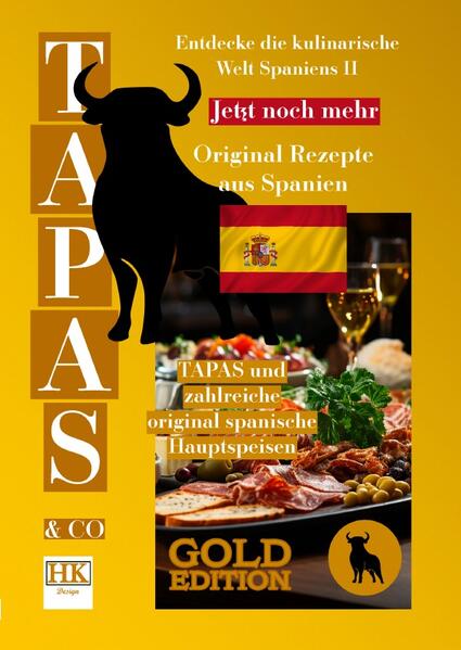 GOLD EDITION (TAPAS inklusive Hauptspeisen) Erweiterte Edition "Willkommen zu einer köstlichen kulinarischen Reise voller spanischer Aromen und Traditionen! In diesem Tapas-Kochbuch entführe ich dich in die reiche und vielfältige Gastronomie Spaniens. Von den lebhaften Straßen Barcelonas bis zu den charmanten Plätzen Sevillas sind Tapas seit langem das Herzstück der spanischen Esskultur. Mach dich bereit, eine Auswahl kleiner Gerichte voller Geschmack, Farbe und Authentizität zu entdecken. Egal, ob du nach klassischen Rezepten wie cremigen Croquetas und geschmackvolle Tortilla suchst oder moderne Kreationen mit einem spanischen Touch erkunden möchtest - dieses Buch führt dich durch einfache Schritte, um authentische Tapas im eigenen Zuhause zuzubereiten. Begleite mich auf dieser kulinarischen Reise und tauche ein in die Leidenschaft und Freude, die nur die spanische Küche bieten kann!"