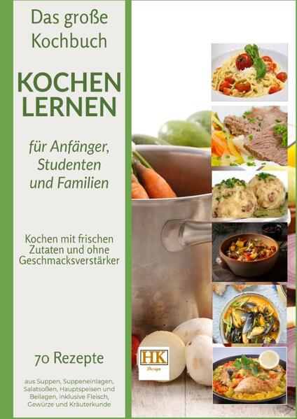 Entdecken Sie die Kunst des Kochens mit "Kochen lernen: Das große Grundkochbuch für Anfänger, Studenten und Familien", Ihrem ultimativen Begleiter auf dem Weg zu köstlichen hausgemachten Mahlzeiten! Egal, ob Sie gerade erst anfangen oder bereits ein gewisses Maß an Erfahrung haben, dieses Buch bietet eine Fülle von einfachen und dennoch leckeren Rezepten, die Ihre kulinarischen Fähigkeiten auf ein neues Niveau heben werden. In diesem umfassenden Kochbuch finden Sie eine vielfältige Auswahl an Rezepten, die sorgfältig ausgewählt wurden, um die Bedürfnisse und Geschmäcker von Anfängern, Studierenden und Familien gleichermaßen zu erfüllen. Von herzhaften Vorspeisen über geschmackvollen Hauptspeisen bietet dieses Buch eine breite Palette an Gerichten, die Ihre kulinarische Reise bereichern werden. Was dieses Buch besonders auszeichnet, ist seine zugängliche Herangehensweise an das Kochen. Jedes Rezept wird mit klaren Schritt-für-Schritt-Anleitungen präsentiert, die selbst Neulingen das Selbstvertrauen geben, um in der Küche zu glänzen. Zusätzlich werden grundlegende Kochtechniken, wichtige Zutaten und nützliche Tipps vermittelt, die Ihnen helfen werden, ein besseres Verständnis für die Kunst des Kochens zu entwickeln. Die Rezepte in "Kochen lernen" sind nicht nur einfach zu befolgen, sondern sie setzen auch auf frische Zutaten und ausgewogene Ernährung, um sicherzustellen, dass Ihre Mahlzeiten nicht nur köstlich, sondern auch gesund sind. Von klassischen Favoriten bis hin zu modernen Variationen bietet dieses Buch Inspiration für jede Gelegenheit und Stimmung. Egal, ob Sie sich selbst verwöhnen, Freunde beeindrucken oder Ihre Familie mit köstlichen Gerichten versorgen möchten, "Kochen lernen: Das große Grundkochbuch für Anfänger, Studenten und Familien" ist Ihr verlässlicher Begleiter auf Ihrer kulinarischen Entdeckungsreise. Tauchen Sie ein in die Welt des Kochens, erweitern Sie Ihre Fähigkeiten und genießen Sie die Freude am Kochen.