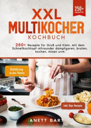 Dieses Multikocher-Kochbuch ist voll von köstlichen, leicht zuzubereitenden Rezepten! Mit über 250+ Rezepten zur Auswahl, finden Sie in diesem Kochbuch bestimmt das, wonach Sie suchen... Der Multikocher ist der neueste Schrei… der Schnellkochtöpfe scheinbar zum Trend gemacht hat (wer hätte das gedacht?). Wenn man bedenkt, dass sie alle Kochanforderungen in einem einzigen Topf erfüllen können, versteht man, warum alle so begeistert sind. Diese bescheidenen, aber mächtigen Geräte können mit nur einem Knopfdruck schnell und langsam kochen, braten, backen, dämpfen, frittieren, dehydrieren und vieles mehr. Außerdem geht es schneller als beim herkömmlichen Kochen und es wird nur sehr wenig Öl benötigt, so dass es als die "gesündere" Option für die Zubereitung leckerer Mahlzeiten gilt. Was braucht man mehr, wenn es um Bequemlichkeit geht? Der Multikocher ist ein elektrischer Schnellkochtopf… Er ist ein vielseitig einsetzbares Gerät, das Lebensmittel schnell unter hohem Druck garen kann. Im Inneren des Topfes baut sich ein Dampfdruck auf, der eine höhere Temperatur erzeugt und die Lebensmittel schneller garen lässt. Im Gegensatz zu altmodischen Schnellkochtöpfen verfügt der Multikocher über viele Sicherheitsfunktionen, die ihn sicher und einfach zu bedienen machen. Ein Multikocher ist ein Schnellkochtopf, Sautiertopf, Slow Cooker, Dampfgarer, Reiskocher, Joghurtbereiter und Aufwärmer in einem. Man ist erstaunt über die Vielseitigkeit des Multikochers und den Geschmack und die Konsistenz der Speisen, die sich darin zubereiten lassen. Der hohe Druck im Inneren des Multikochers kann selbst zähes Fleisch zart machen. Er sorgt für reichhaltige, komplexe Geschmacksnoten. (mehr Informationen finden Sie im Buch) Sie sind auf der Suche nach … ✅ 250+ leckere Rezepte (u.a Frühstück, Fleischgerichte, Nudelgerichte, Reisgerichte, Fischgerichte, Snacks, Desserts uvm.) ✅ Einführung in das Thema ✅ Vielversprechende Rezeptideen ✅ Inklusive leckere Dips-Rezepte