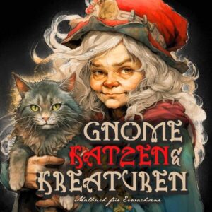 Gnome, Katzen & Kreaturen Malbuch für Erwachsene Ein lustiges Gnome Malbuch mit Katzen und komischen Kreaturen Das Malbuch beinhaltet 60 S. 22x22cm schwarze Rückseiten (kein durchdrücken, optimal zum aufhängen) Gnom- Frauen mit Weihnachtsmützen Gnom- Frauen mit Bärten Gnome mit Katzen Gnome mit Fantasy Kreaturen uvm. Das Graustufen Malbuch ist ein tolles Geschenk für alle Gnome und Fantasy Liebhaber