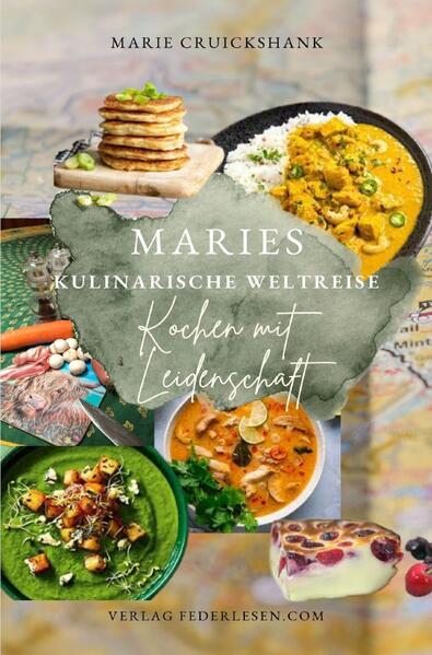 Maries Kulinarische Weltreise - Eine kulinarische Reise um die Welt mit tollen internationalen Rezepten und Kreationen. Lassen Sie sich überraschen. Marie Cruickshank wurde 1945 in Belfast, Irland, geboren. Sie studierte Hauswirtschaft am Belfast College of Domestic Science. Als Lehrerin konnte sie in den Schulferien viel reisen und verbrachte viel Zeit mit französischen Freunden und ihrer Familie in Frankreich, wo ihre Liebe zur Gastronomie begann. Auf ihren Reisen begann sie, interessante Rezepte aus allen Teilen Europas zu sammeln und daraus ihre eigenen Kochideen zu entwickeln. Auf einer dieser Reisen lernte sie die Liebe ihres Lebens kennen, ihren Ehemann Blair, der sie einlud, mit ihm in die romantischen schottischen Highlands zu fahren, ein Ort, der eine ganz eigene Küche bietet. Es ist ein Ort, der mehr zu bieten hat als schöne Landschaften, mythische Steinkreise und Haggis. Neben schönen Schlössern und sanften Hügeln gibt es dort auch wilden Lachs aus der Region, ausgezeichnetes Rind- und Lammfleisch und Felder mit Erdbeeren und Himbeeren. Marie lebt seit 37 Jahren mit ihrem Mann in dem gemütlichen Küstenstädtchen Nairn am wunderschönen Moray Firth. In der kleinen Stadt in den schottischen Highlands haben schon viele Berühmtheiten Urlaub gemacht, darunter Charlie Chaplin und Burt Lancaster, und sie ist berühmt für ihre Meisterschaftsgolfplätze. Nach ihrem vorzeitigen Ausscheiden aus dem Schuldienst gründete Marie Cruickshank ein Online-Reiseunternehmen, das maßgeschneiderte Fahrten durch Schottland, Irland und Frankreich anbot. 2006 wurde sie dafür als Highland Business Woman of the Year ausgezeichnet. Aufgrund ihres Reisegeschäfts ist sie viel herumgekommen. Sie inspizierte Restaurants in Schottland, Irland und Frankreich, um sich inspirieren zu lassen und ihr Buch zu vervollständigen, das Ihnen hoffentlich gefallen wird.