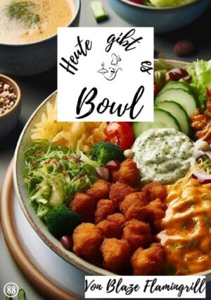 Das Buch "Heute gibt es - Bowl" bietet eine vielfältige Sammlung von Bowl-Rezepten, die perfekt für jeden Kochinteressierten geeignet sind. Mit einer breiten Palette von kulinarischen Kreationen von klassisch bis exotisch, inspiriert dieses Buch dazu, kreative und gesunde Mahlzeiten zuzubereiten. Das Buch beginnt mit einem Vorwort des Autors Blaze Flamingrill und einer einleitenden Erklärung zum Bowl-Konzept, seiner Herkunft und den Vorzügen von Bowl-Gerichten. Der Leser erfährt wichtige Tipps und Tricks zur Zubereitung von Bowls und wie man die besten Zutaten auswählt. Die Rezepte in diesem Buch sind vielfältig und reichen von asiatischen, mediterranen, veganen bis hin zu klassischen und exotischen Bowls. Die klare Anleitung, wie man jeden Bowl zubereitet, wird durch appetitliche Fotos begleitet, die den Leser inspirieren. Die Zutatenliste ist gut strukturiert und die Zubereitung erfolgt ohne Abschnittsüberschriften, um ein einfaches Lesen und Nachkochen zu ermöglichen. Der Leser findet Bowl-Rezepte wie die "Asiatische Ramen-Bowl," "Mediterrane Falafel-Bowl," "Vegane Buddha-Bowl," "Poke-Bowl mit frischem Fisch," und viele weitere. Jedes Rezept bietet eine einzigartige Kombination von Zutaten, die geschmacklich überzeugen. Das Buch schließt mit einer erfrischenden Blumenkohl-Reis-Bowl und einem köstlichen Schlusswort des Autors. Es ist eine perfekte Inspirationsquelle für all jene, die ihre kulinarischen Horizonte erweitern und gesunde, schmackhafte Bowls genießen möchten. Mit 30 köstlichen Rezepten und praktischen Tipps ist "Heute gibt es - Bowl" ein Muss für jeden, der Spaß am Kochen und Genießen hat.