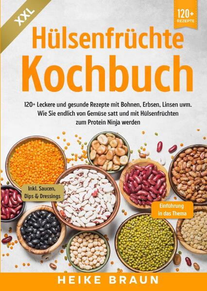 Dieses Hülsenfrüchte-Kochbuch ist voll von köstlichen, leicht zuzubereitenden Rezepten! Mit über 120+ Rezepten zur Auswahl, finden Sie in diesem Kochbuch bestimmt das, wonach Sie suchen... Gesunde Lebensmittel… …scheinen manchmal unerschwinglich zu sein, aber das muss nicht sein. Ein Beispiel: Hülsenfrüchte, die Familie der Lebensmittel, zu der Bohnen, Erbsen und Linsen gehören. Hülsenfrüchte sind nicht nur ein wahres Kraftpaket an Nährstoffen, sie sind auch preiswert, im Handel leicht zu finden und vielseitig genug, um in einer Vielzahl von Gerichten verwendet zu werden. Sie liefern Nährstoffe in einer Form, die preiswert, gut lagerbar und köstlich ist. Sie sind eine erschwingliche Möglichkeit, eine Mahlzeit zu "strecken", indem sie für sehr wenig Geld mehr Nährstoffe und mehr Volumen bieten. Hülsenfrüchte in ihren vielen Formen sollten Sie auf jeden Fall auf Ihrem Radar haben, wenn Sie versuchen, Ihren Fleischkonsum zu reduzieren. Bohnen und Linsen sind dank ihres Nährstoffprofils Grundnahrungsmittel in der pflanzlichen Ernährung, und Hülsenfrüchte können in fast jedem Gericht einen proteinreichen Ersatz für Fleisch bieten. Was sind Hülsenfrüchte? Hülsenfrüchte sind alle Pflanzen aus der botanischen Familie der Fabaceae (oder Leguminosae). Aber für den Laien sind Hülsenfrüchte in der Regel eine Schote mit einem Samen darin, und der Samen ist der Teil, den wir essen (auch bekannt als Hülsenfrucht). (mehr Informationen finden Sie im Buch)