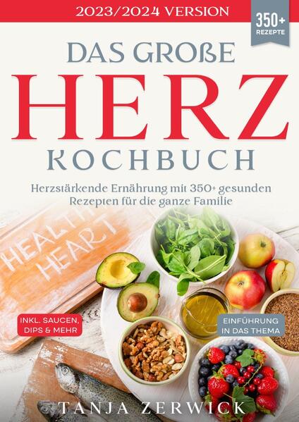 Dieses Herz-Kochbuch ist voll von köstlichen, leicht zuzubereitenden Rezepten! Mit über 350+ Rezepten zur Auswahl, finden Sie in diesem Kochbuch bestimmt das, wonach Sie suchen... Das Herz ist ein komplexes Organ, das kontinuierlich arbeitet, um den Körper mit sauerstoffreichem Blut zu versorgen. Es ist Teil des Herz-Kreislauf-Systems, zu dem auch Arterien, Venen und Kapillaren gehören. Eine der wichtigsten Maßnahmen zur Gesunderhaltung des Herz-Kreislauf-Systems ist eine nährstoffreiche Ernährung mit wenig Lebensmitteln und Getränken, die mit einer schlechten Herzgesundheit und einem erhöhten Risiko für Herz-Kreislauf-Erkrankungen in Verbindung gebracht werden. Tatsächlich deuten Forschungsergebnisse darauf hin, dass die Ernährung der wichtigste Faktor zur Vorbeugung von Todesfällen im Zusammenhang mit Herzerkrankungen ist, die ein Drittel der weltweiten Sterblichkeit ausmachen. Glücklicherweise kann eine herzgesunde Ernährung das Risiko eines herzbedingten Todes deutlich senken und sogar Risikofaktoren für Herzkrankheiten wie Bluthochdruck, hoher Blutzucker und hohe Blutfettwerte umkehren. In diesem Buch erkläre ich, wie sich die Ernährung auf die Herzgesundheit auswirkt, und zeige evidenzbasierte Möglichkeiten auf, das Risiko für Herzkrankheiten zu senken und eine optimale kardiovaskuläre Gesundheit mit einfachen, realistischen Ernährungsumstellungen zu fördern. (mehr Informationen finden Sie im Buch)