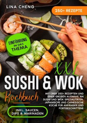 Dieses Sushi-Wok-Kochbuch ist voll von köstlichen, leicht zuzubereitenden Rezepten! Mit über 250+ Rezepten zur Auswahl, finden Sie in diesem Kochbuch bestimmt das, wonach Sie suchen... Sushi… …ist wirklich eine Delikatesse. Die Schönheit von Sushi liegt in seiner Frische und Einfachheit - aber für einen Sushi-Neuling können unbekannte Wörter (was ist Uramaki?) und Fragen der Etikette (Stäbchen oder Hände?) einschüchternd wirken. Wenn Sie neu in der Welt der Sushi sind, kann der erste Besuch in einem Sushi-Restaurant überwältigend sein. Wie findet man sich in der Speisekarte zurecht? Welche verschiedenen Arten von Sushi-Rollen gibt es? Was können Sie erwarten, wenn Sie Sushi bestellen, und wie sollten Sie es essen? Was macht man mit dem Wasabi und dem eingelegten Ingwer? Wie viel Sojasauce sollte man in sein Gericht geben? Ganz gleich, ob Sie auf einer Reise nach Japan die Heimat von Sushi besuchen, als Gast bei jemandem zu Hause Sushi essen oder in einem Sushi-Restaurant essen, es gibt keinen Grund zur Sorge. Die meisten Menschen, die sich mit Sushi auskennen, helfen Ihnen gerne weiter, wenn Sie unsicher sind, was Sie tun sollen. Wenn Sie mehr wissen möchten, finden Sie in diesem Buch alles, was Sie über Sushi wissen müssen. Mit diesen Informationen werden Sie im Handumdrehen zum Sushi-Experten. (mehr Informationen finden Sie im Buch) Sie sind auf der Suche nach … ✅ 250+ leckere Sushi & Wok Rezepte (u.a. Sashimi, Nigiri, Inaki, Chirashi, Temari, Maki- Rollen allgemein eine Vielzahl an Fischergerichten, Fleischgerichten, Dumplings & Frühlingsrollen, Suppen. Desserts uvm.) ✅ Kurze Einführung in das Thema ✅ Den richtigen Zutaten zum Kochen ✅ Inklusive einer Vielzahl von Saucen, Marinaden & Dips Rezepten Leckere Gerichte und gute Anhaltspunkte gefällig? Dann greifen Sie jetzt zu!